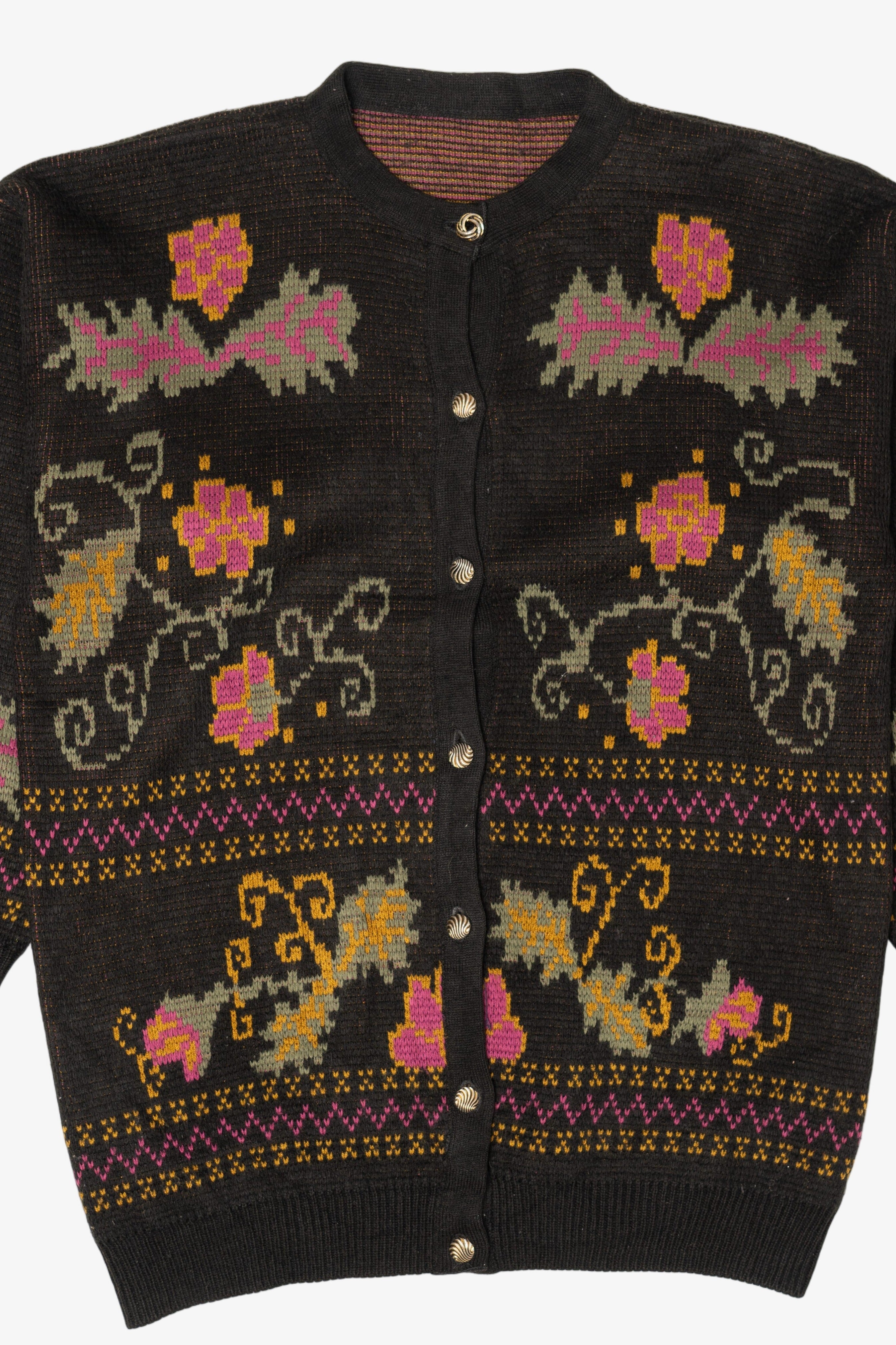 Vintage Floral Cardigan Sweater (1990s)