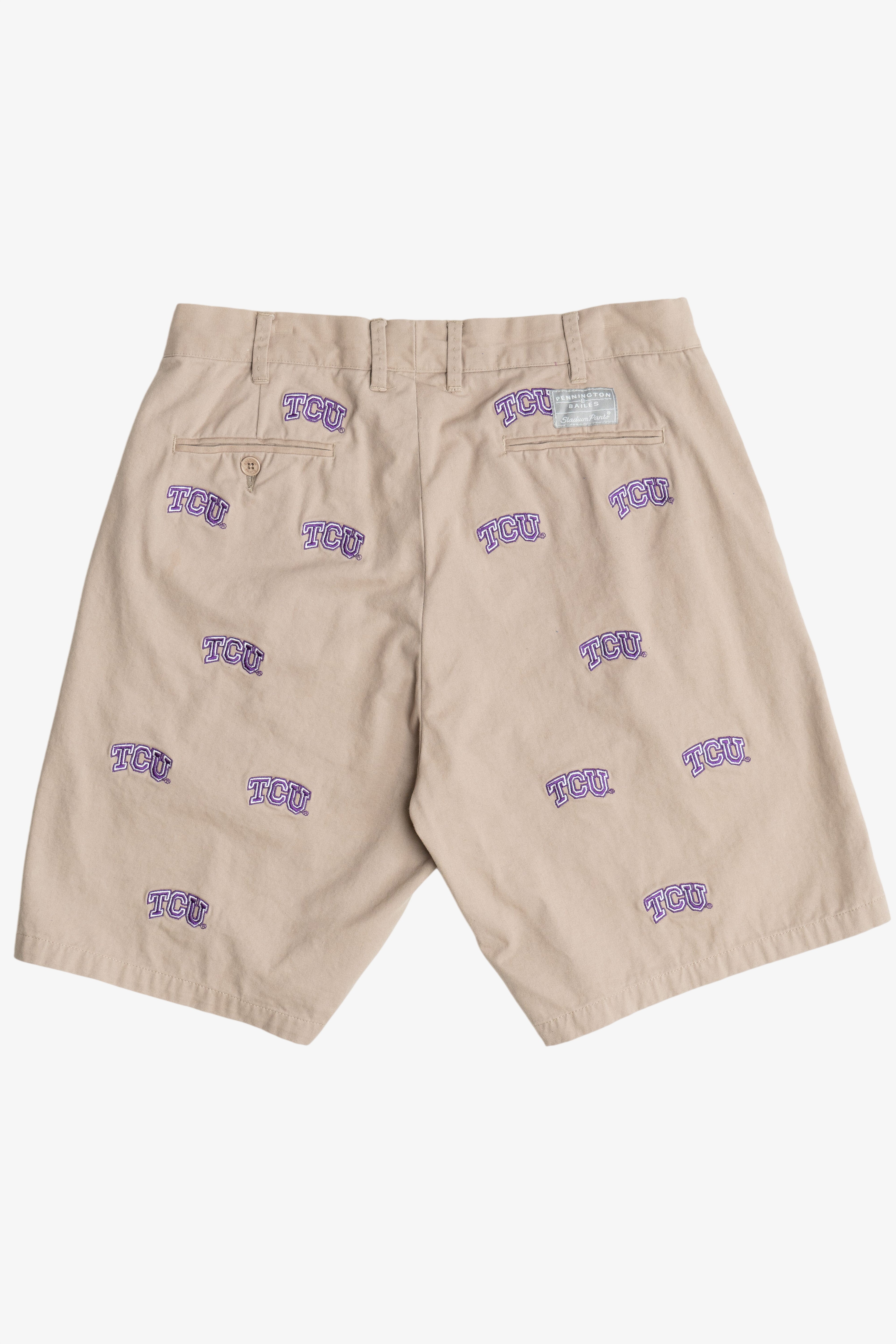 "TCU" Texas Christian University Embroidered Shorts (2010s)