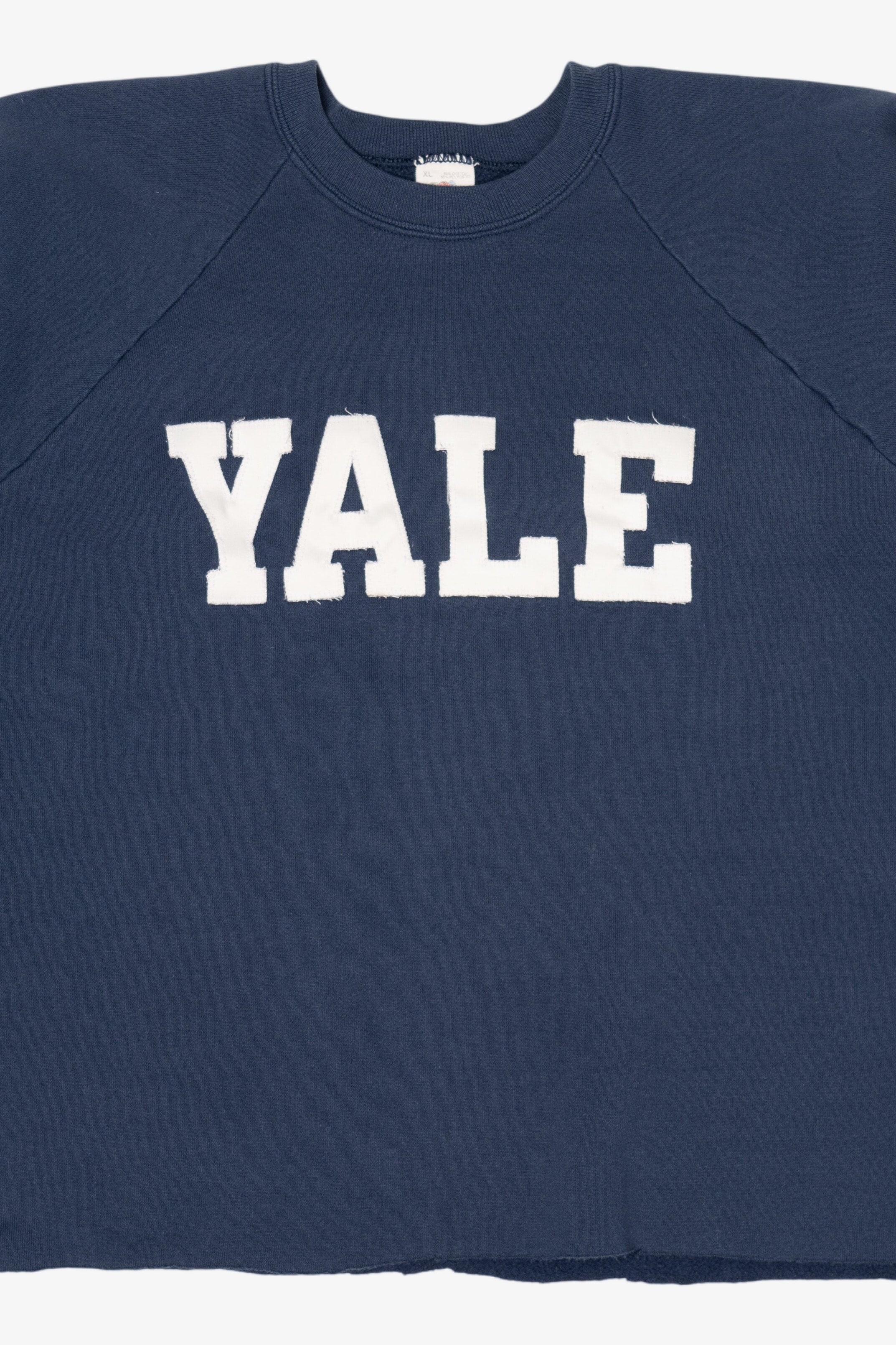 Vintage Navy Blue Yale University Cut Off Raglan Sweatshirt (1990s)