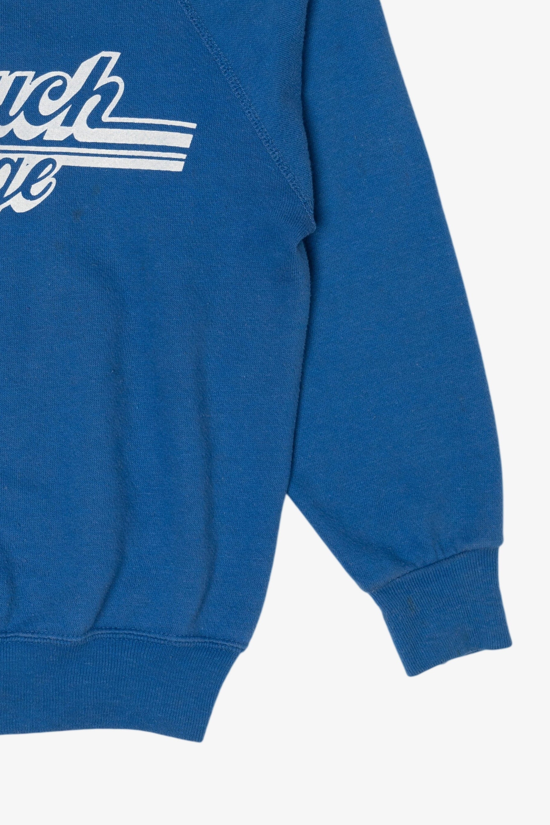 Vintage Blue Baruch College Raglan Sweatshirt (1990s)