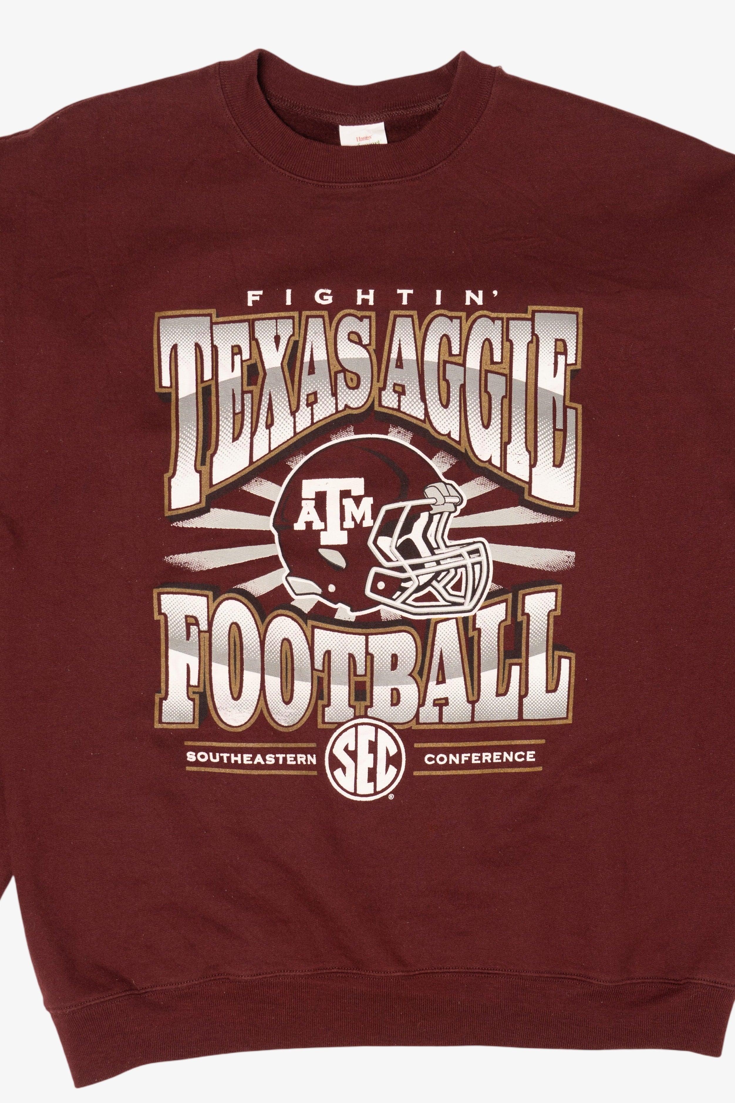 Burgundy Fightin' Texas Auggie Football Southeastern Conference Sweatshirt (2000s)
