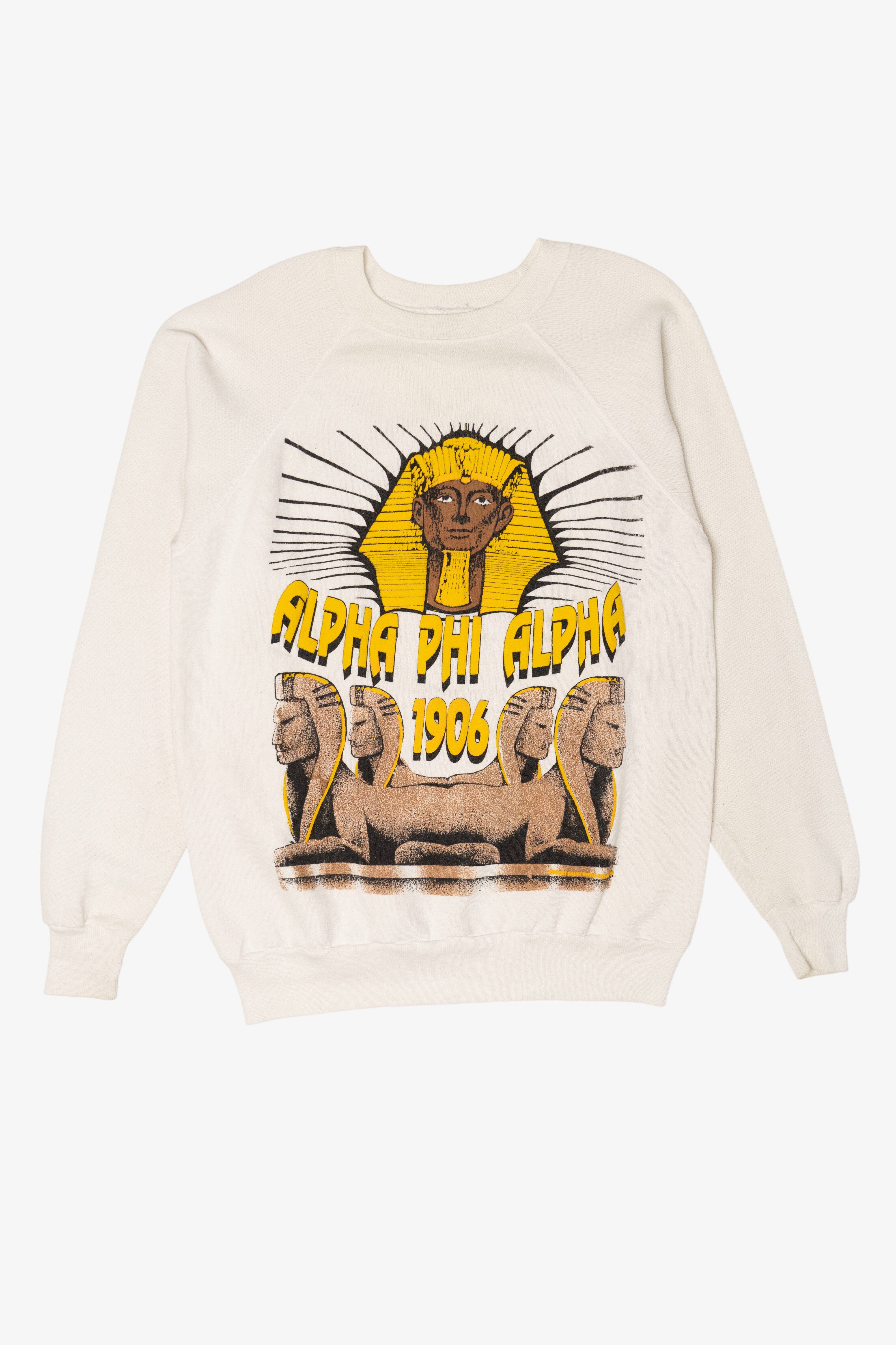 Vintage Alpha Phi Alpha Egyptian Pharaoh Raglan Sweatshirt (1990s