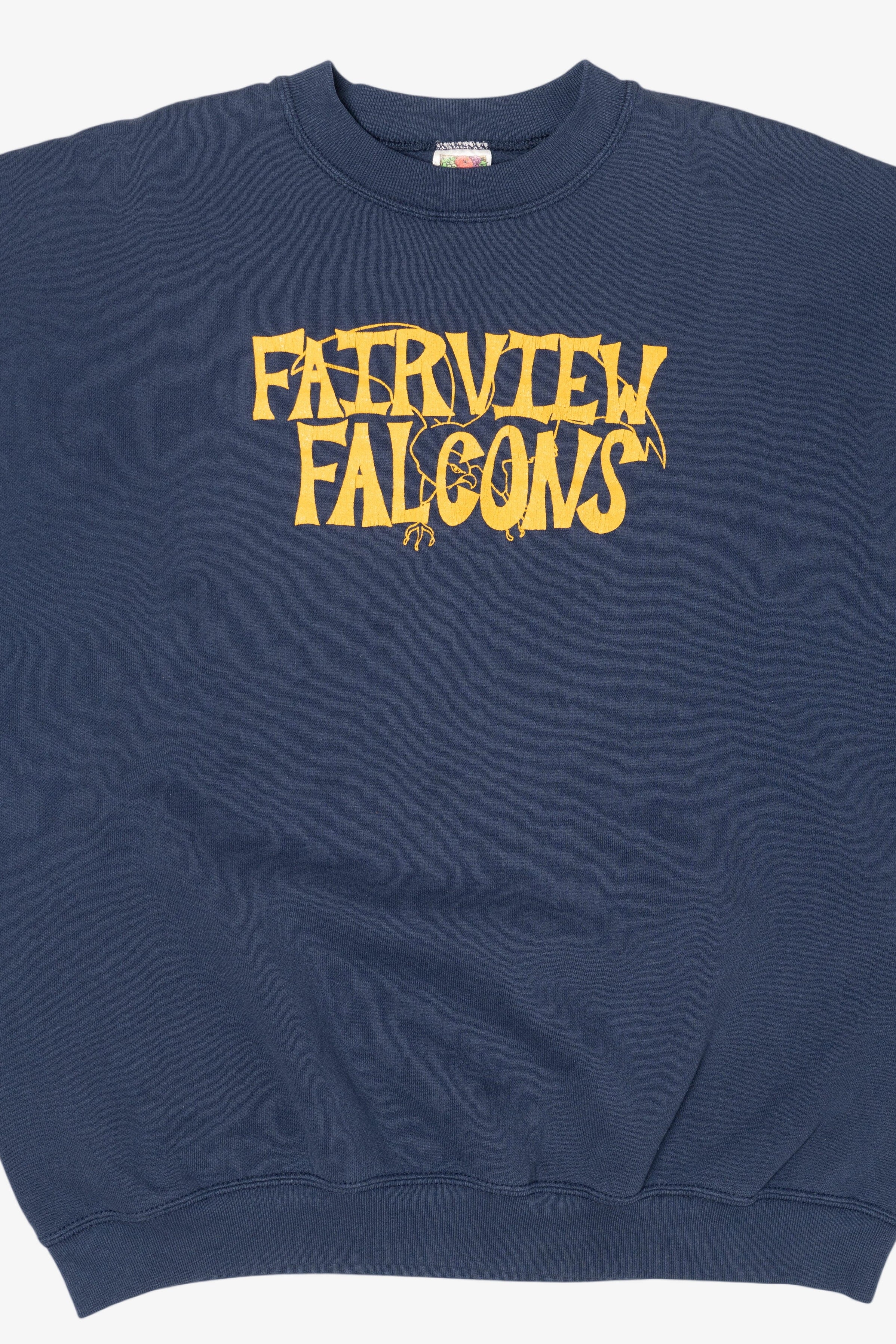Vintage Navy Blue Fairview Falcons Sweatshirt (1990s)
