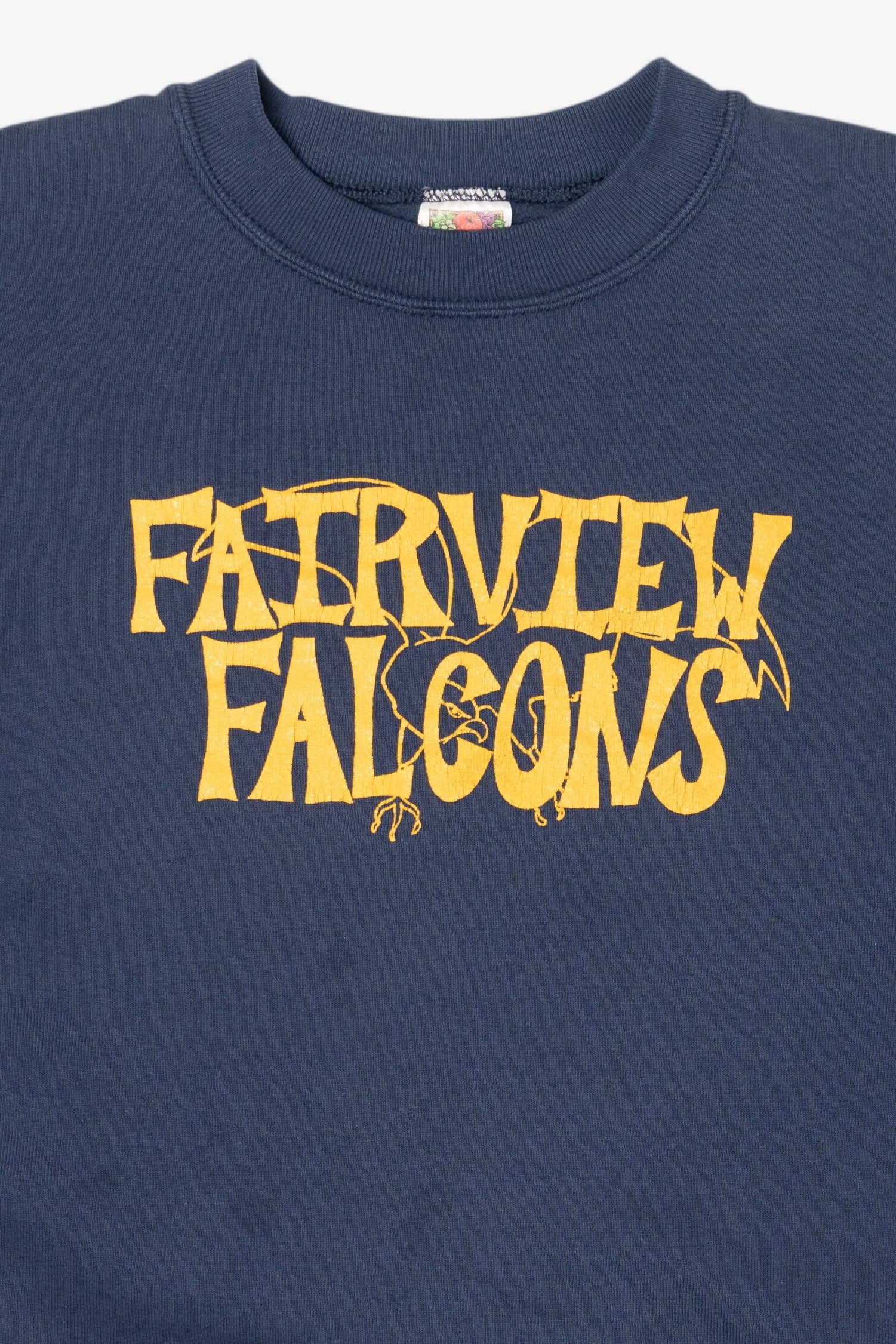 Vintage Navy Blue Fairview Falcons Sweatshirt (1990s)