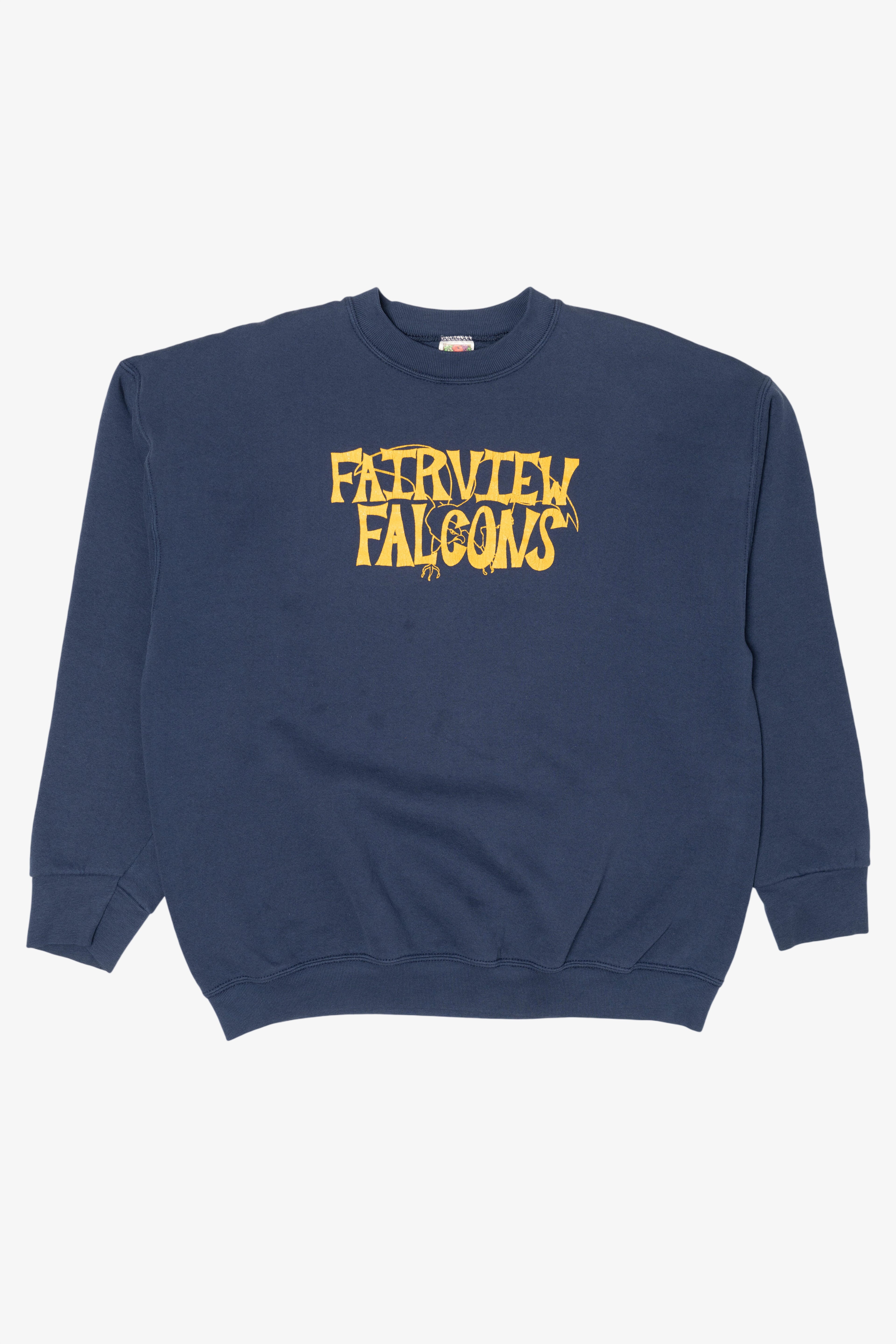 Vintage Navy Blue Fairview Falcons Sweatshirt (1990s)