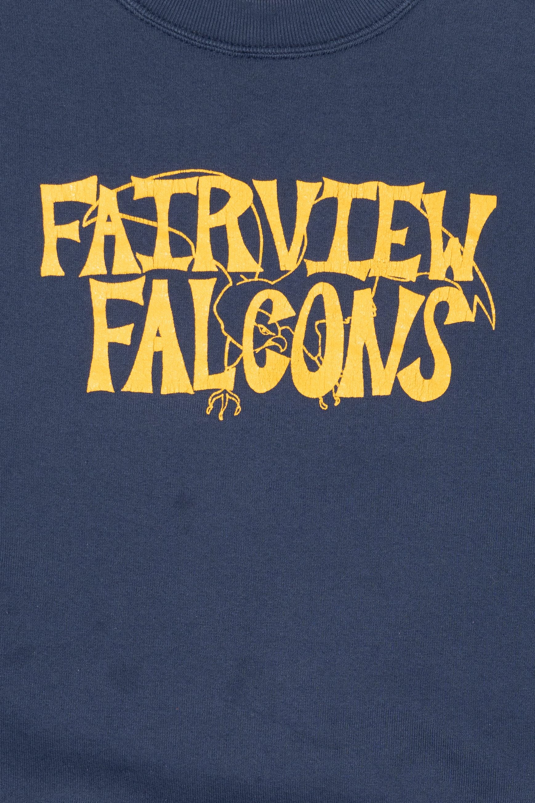 Vintage Navy Blue Fairview Falcons Sweatshirt (1990s)
