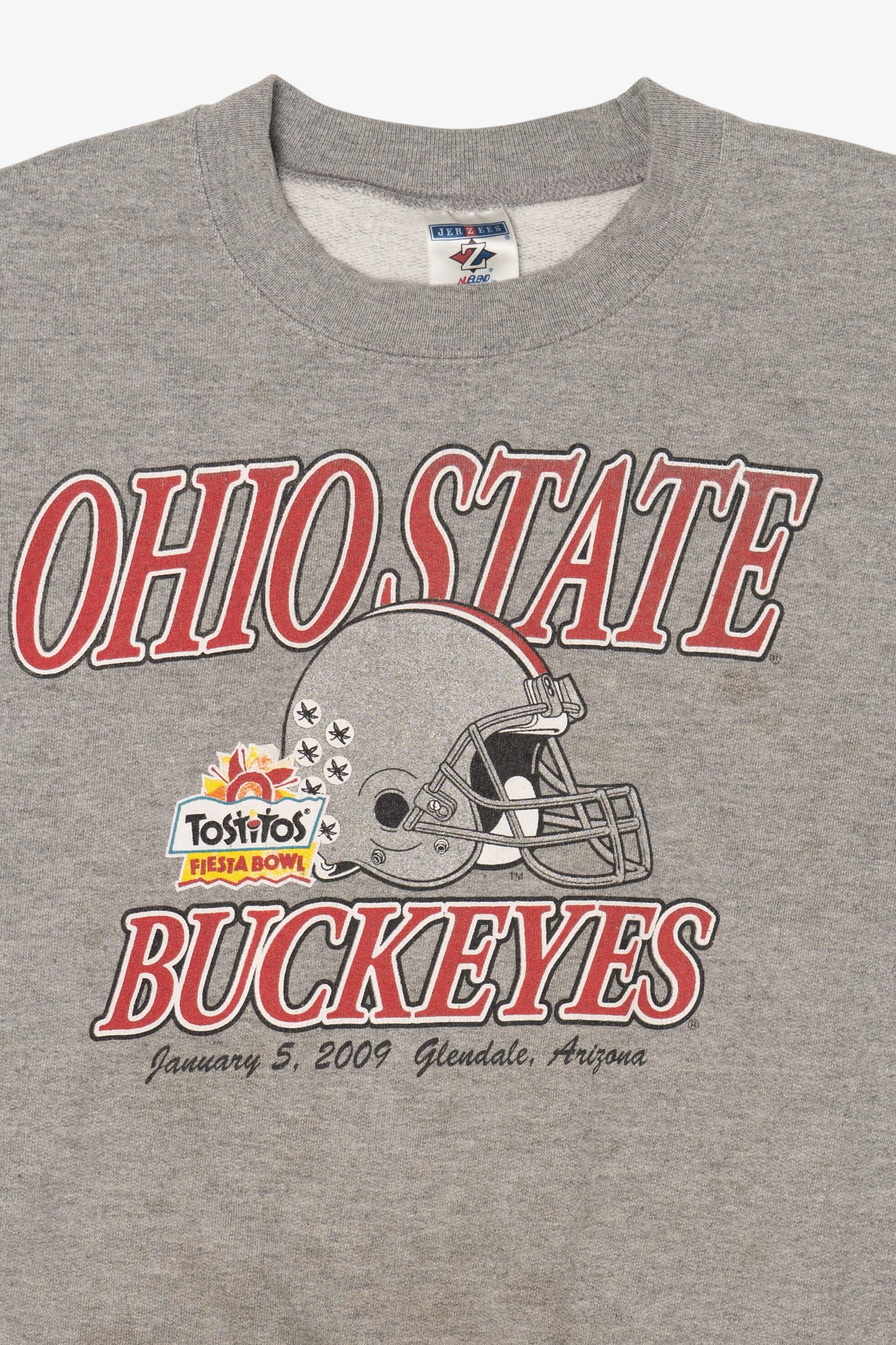 Gray Distressed Ohio State Buckeyes Sweatshirt (2000s)
