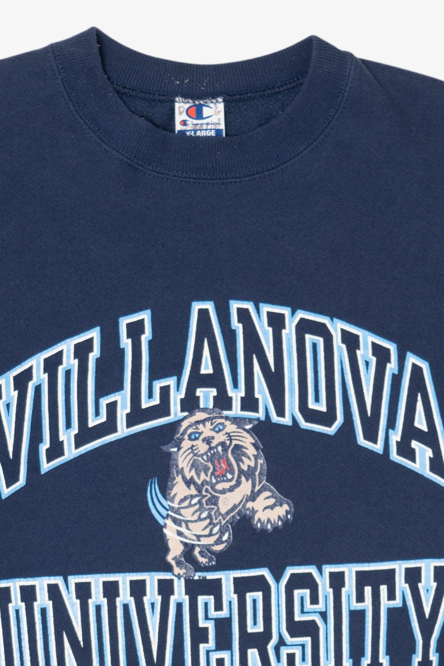 Vintage Navy Blue Villanova University Wildcat Sweatshirt (1990s)