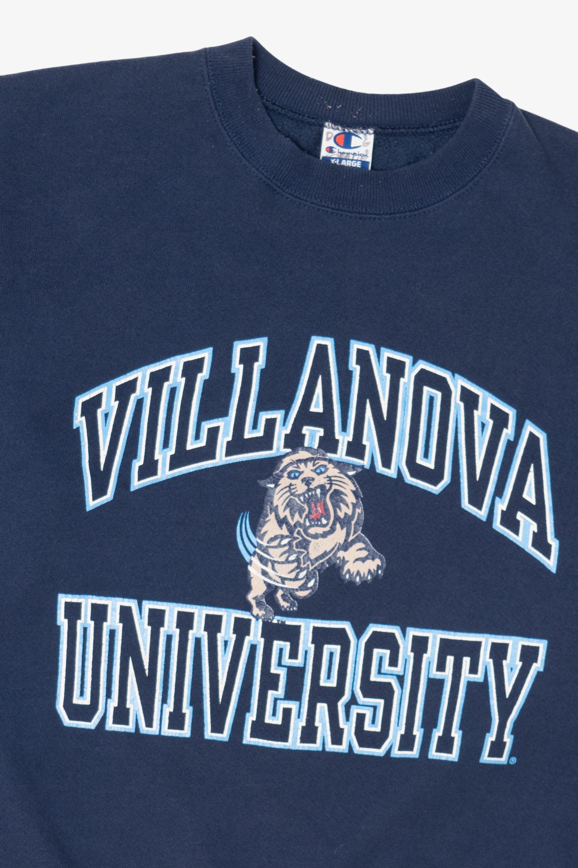 Vintage Navy Blue Villanova University Wildcat Sweatshirt (1990s)
