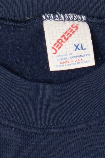 Vintage Navy Blue Notre Dame Academy Omaha Nebraska Distressed Sweatshirt (1990s)