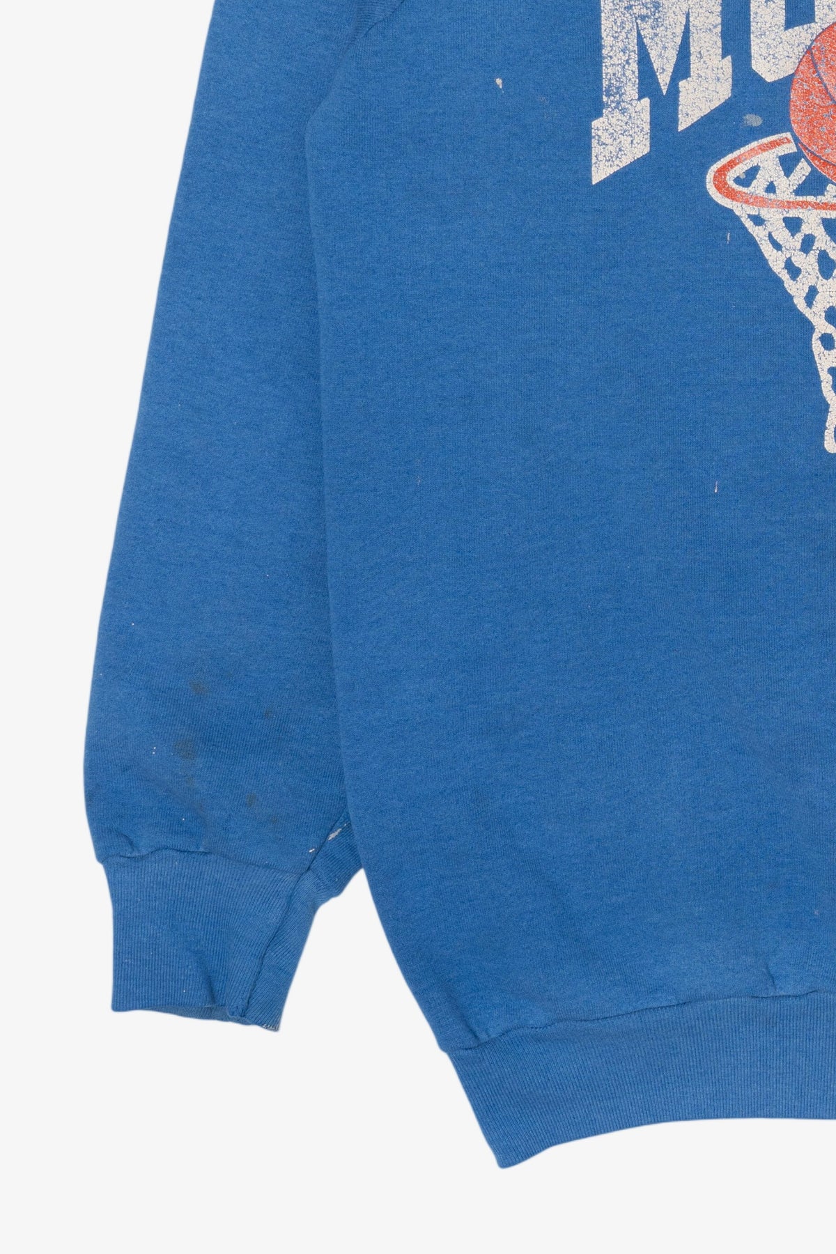 Vintage Blue Wheatland Mules Basketball Raglan Sweatshirt (1990s)
