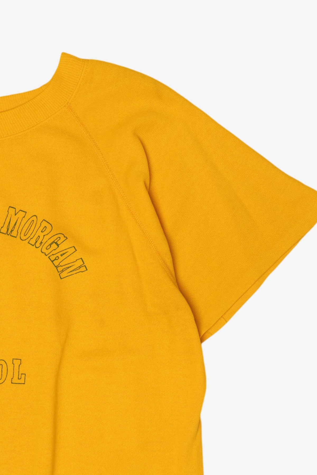 Vintage Yellow Garrett A. Morgan School Short Sleeve Raglan Sweatshirt (1990s)