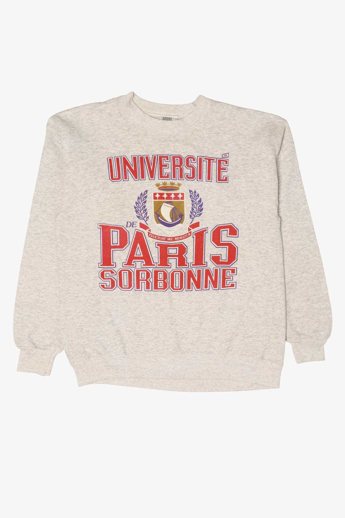 Vintage Light Gray Universite De Paris Sorbonne Sweatshirt (1990s)