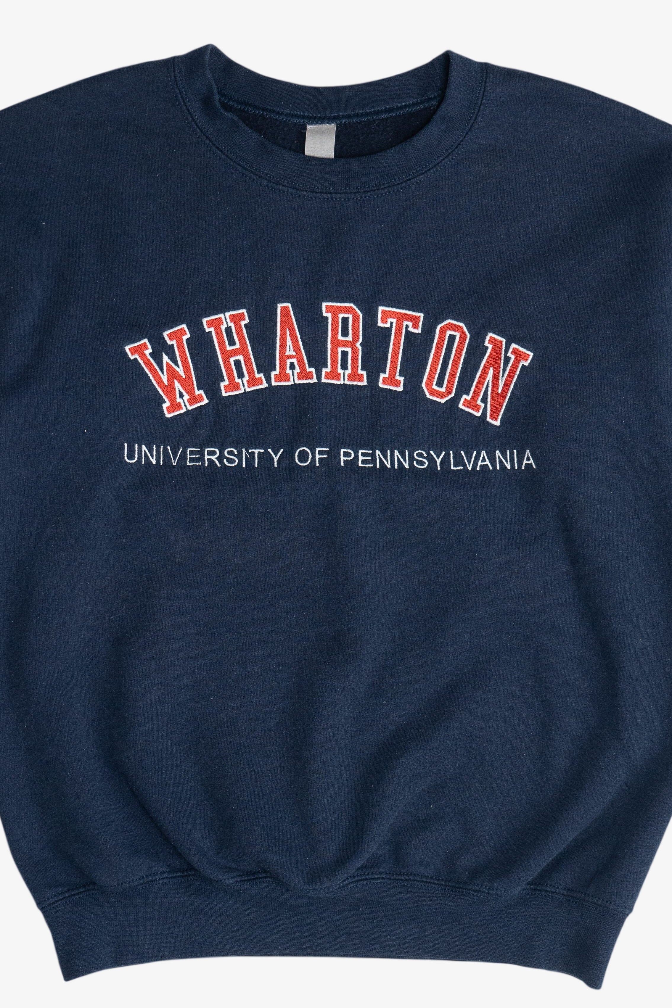 "Wharton University Of Pennsylvania" Embroidered College Sweatshirt (2010s)