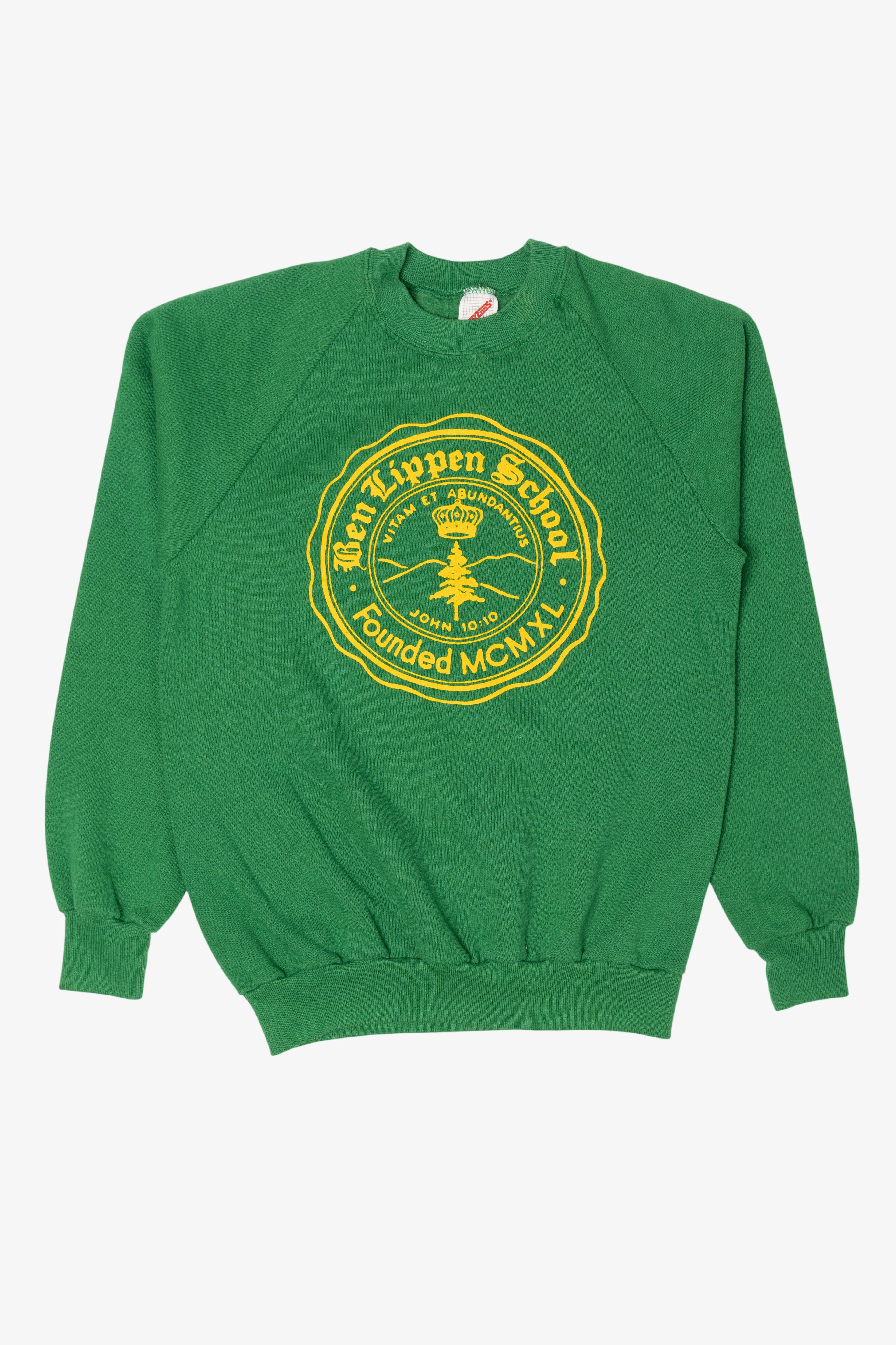Vintage Green Ben Lippen School Sweatshirt (1990s)