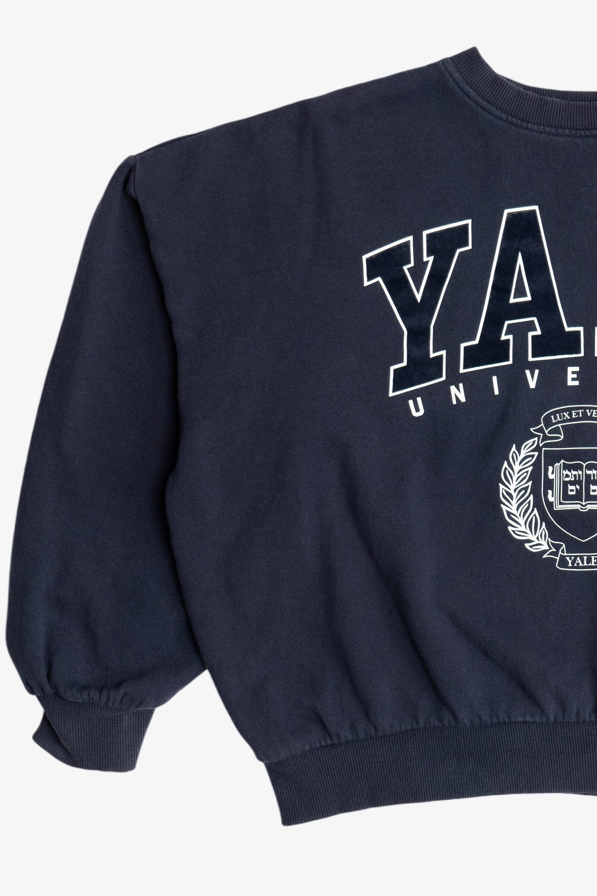 "Yale University" Oversized Cropped Sweatshirt (2020s)