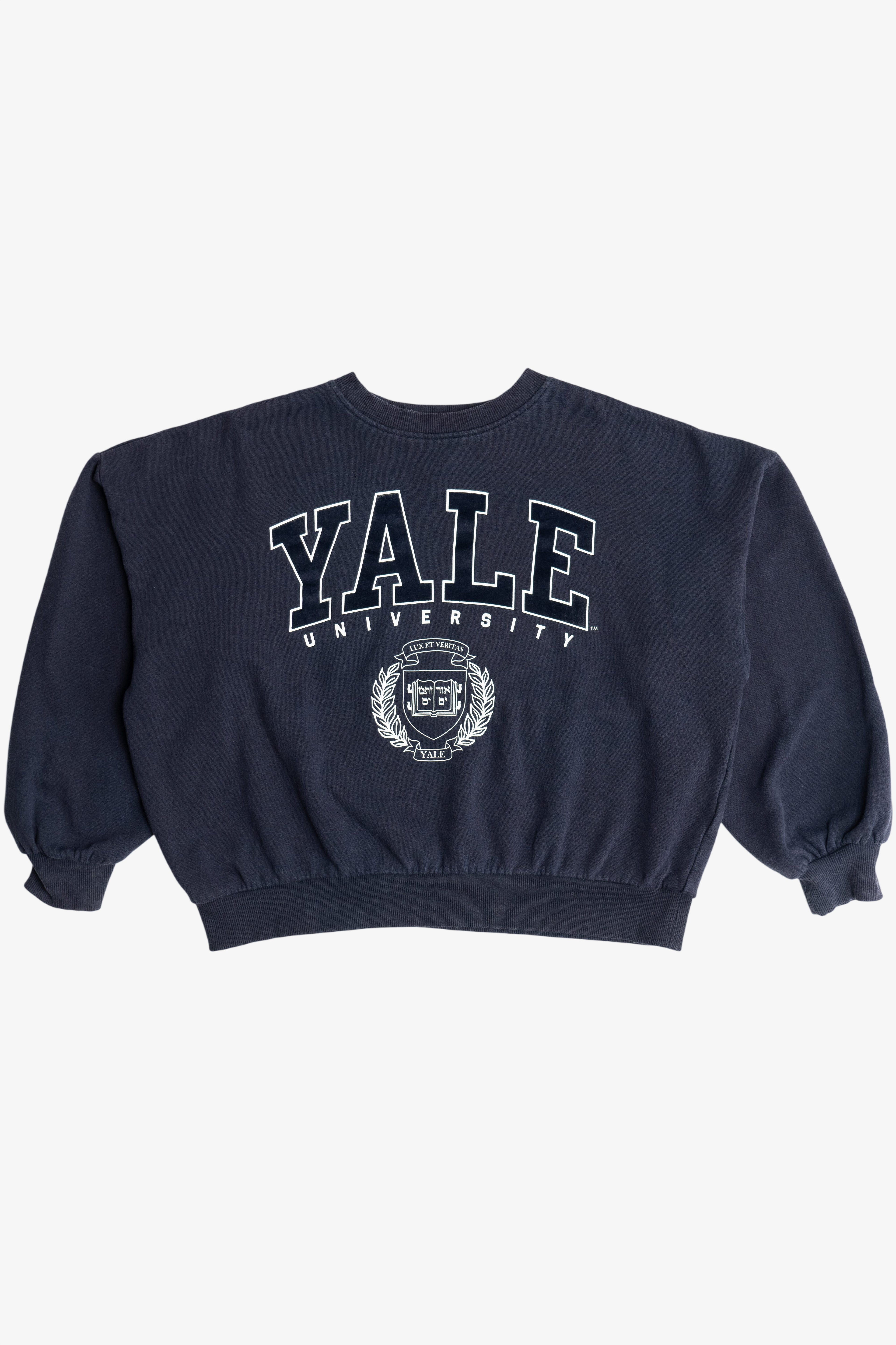 "Yale University" Oversized Cropped Sweatshirt (2020s)