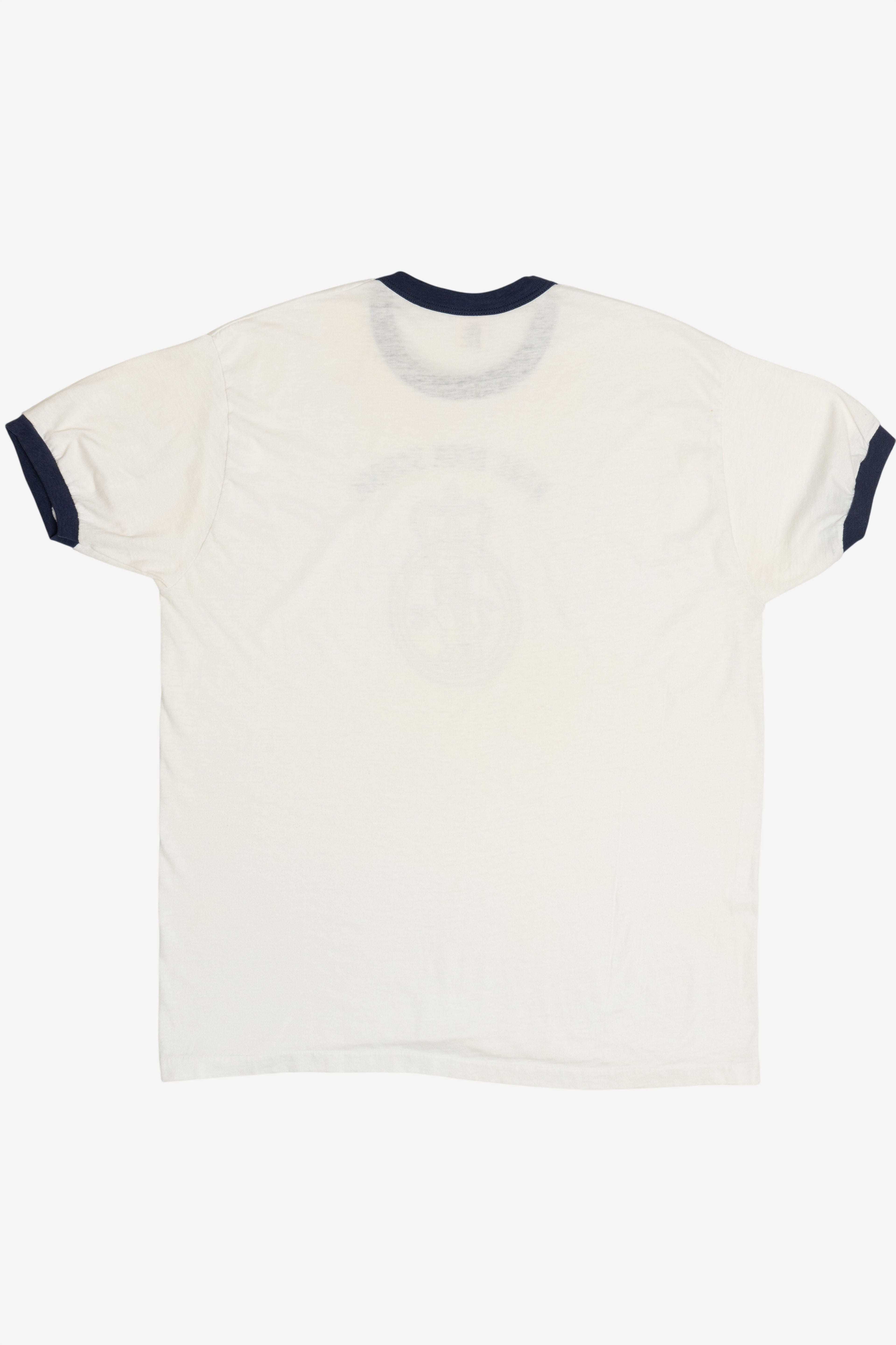 Vintage "Rare Book School" Paper Thin Ringer T-Shirt (1980s)