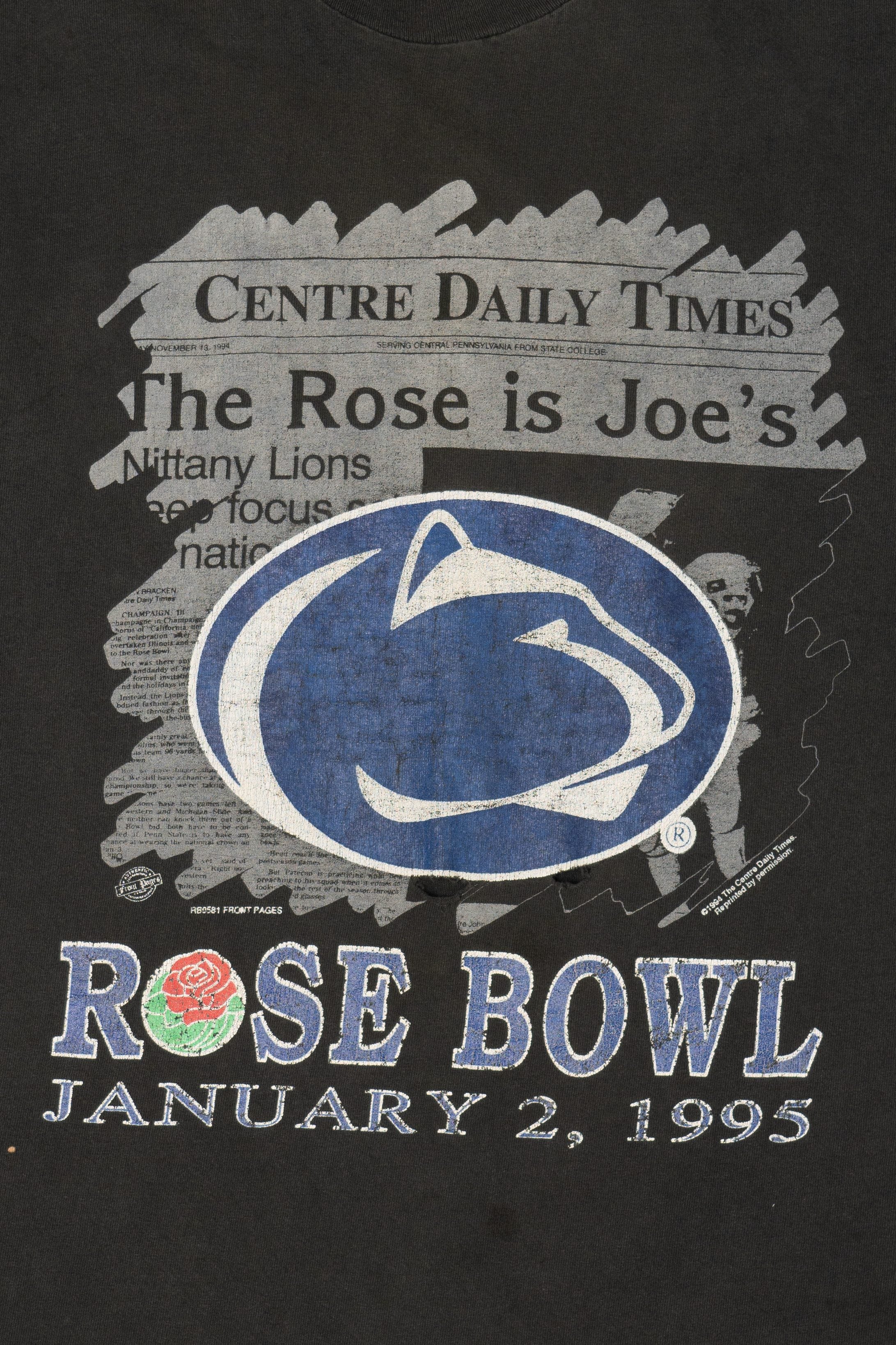 Vintage Distressed Rose Bowl Nittany Lions T-Shirt (1990s)
