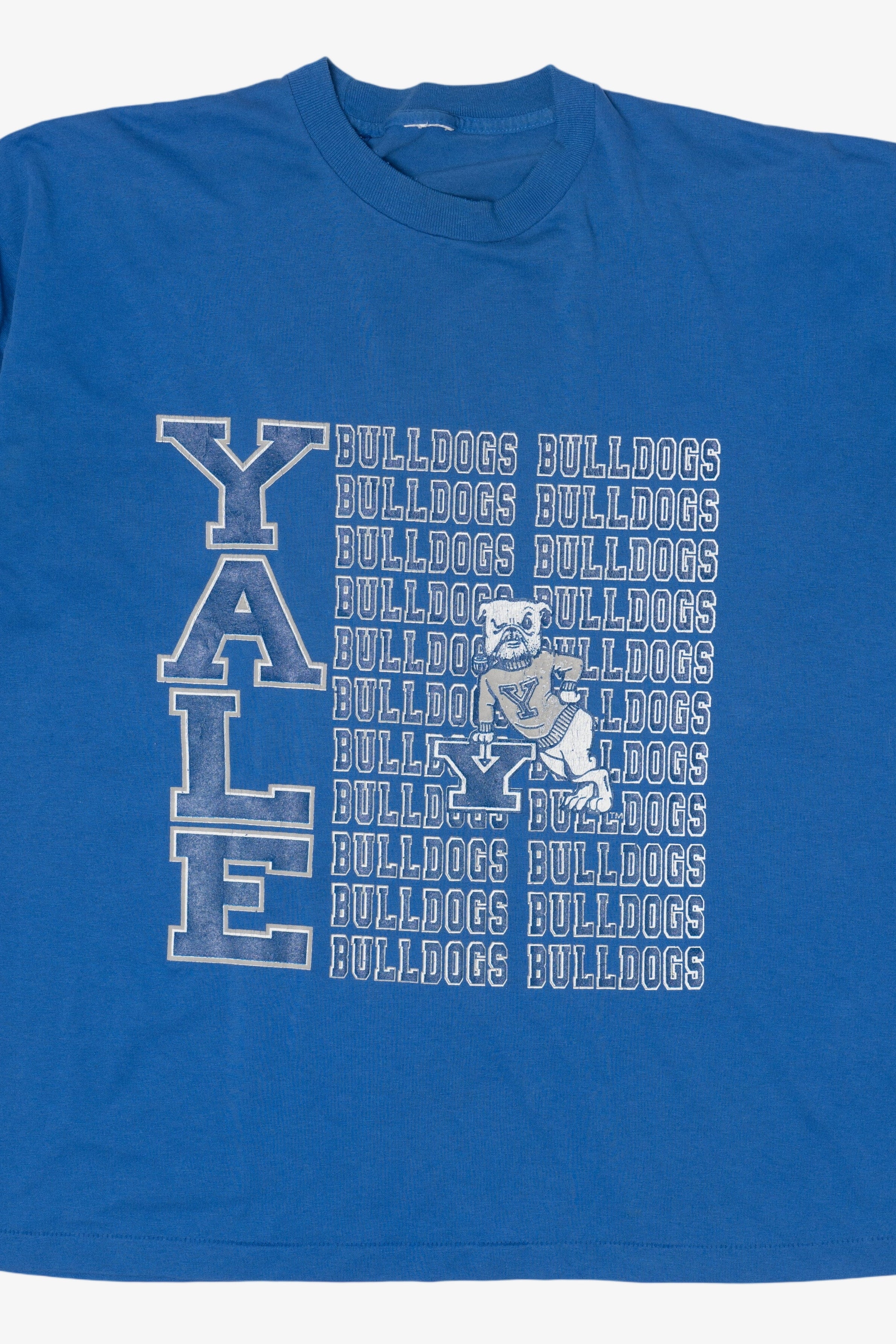 Vintage Blue Yale Bulldogs Single Stitch T-Shirt (1990s)