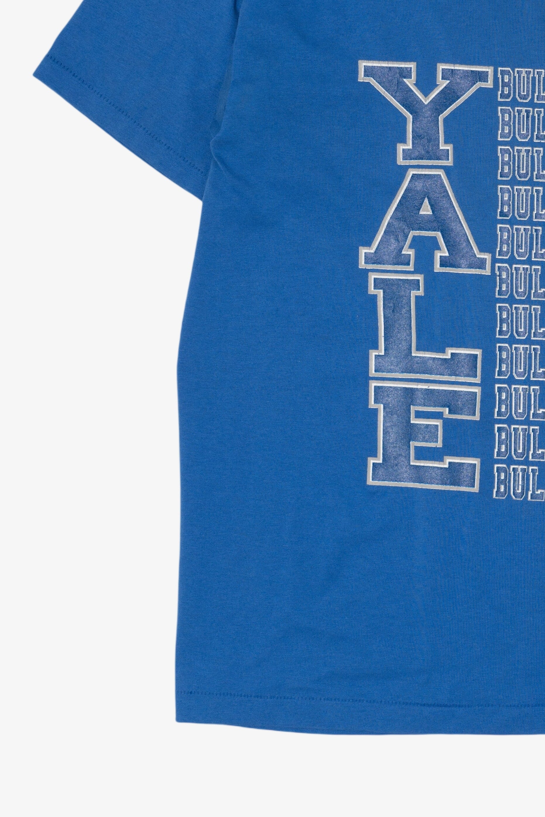 Vintage Blue Yale Bulldogs Single Stitch T-Shirt (1990s)