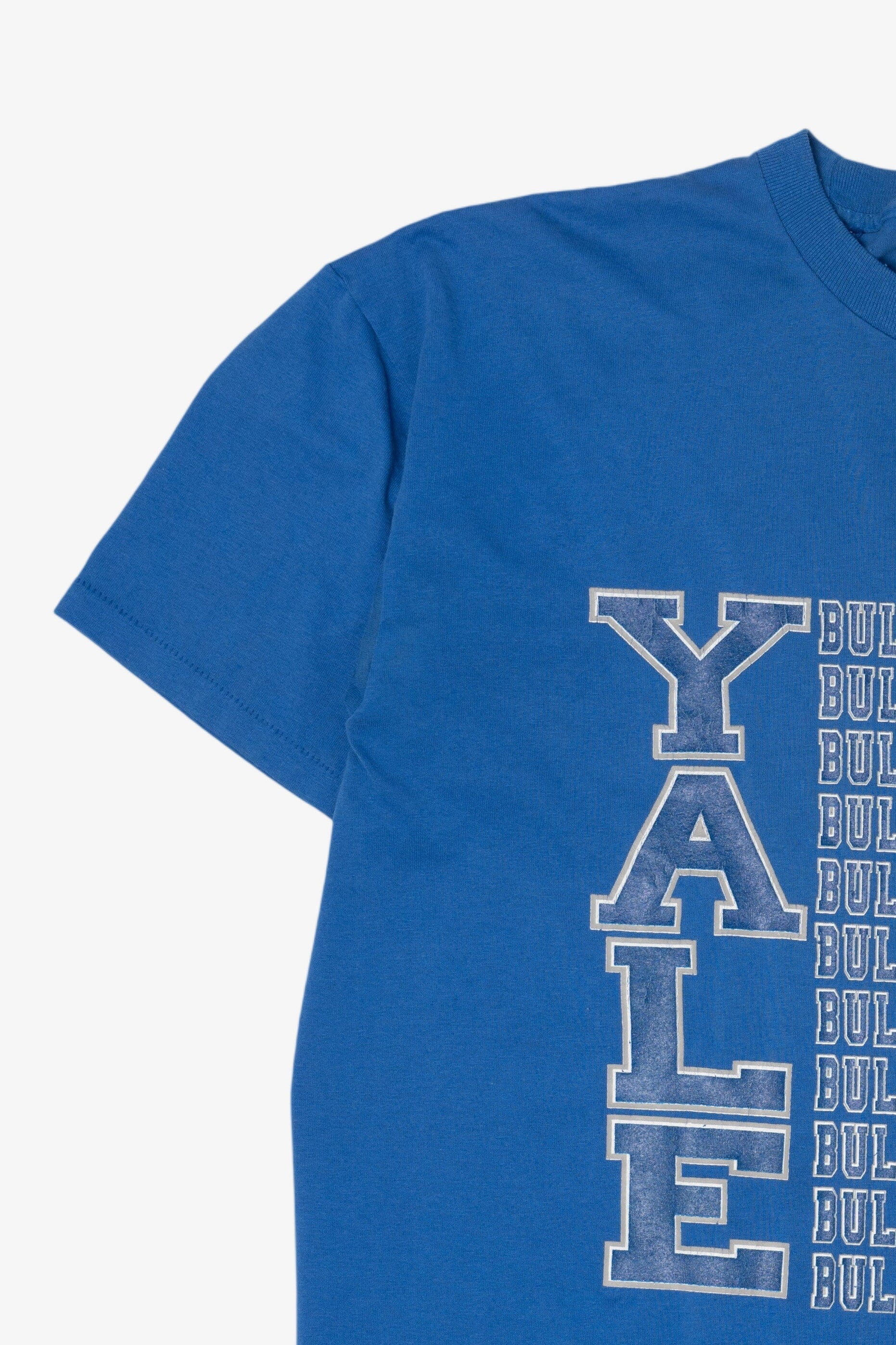Vintage Blue Yale Bulldogs Single Stitch T-Shirt (1990s)