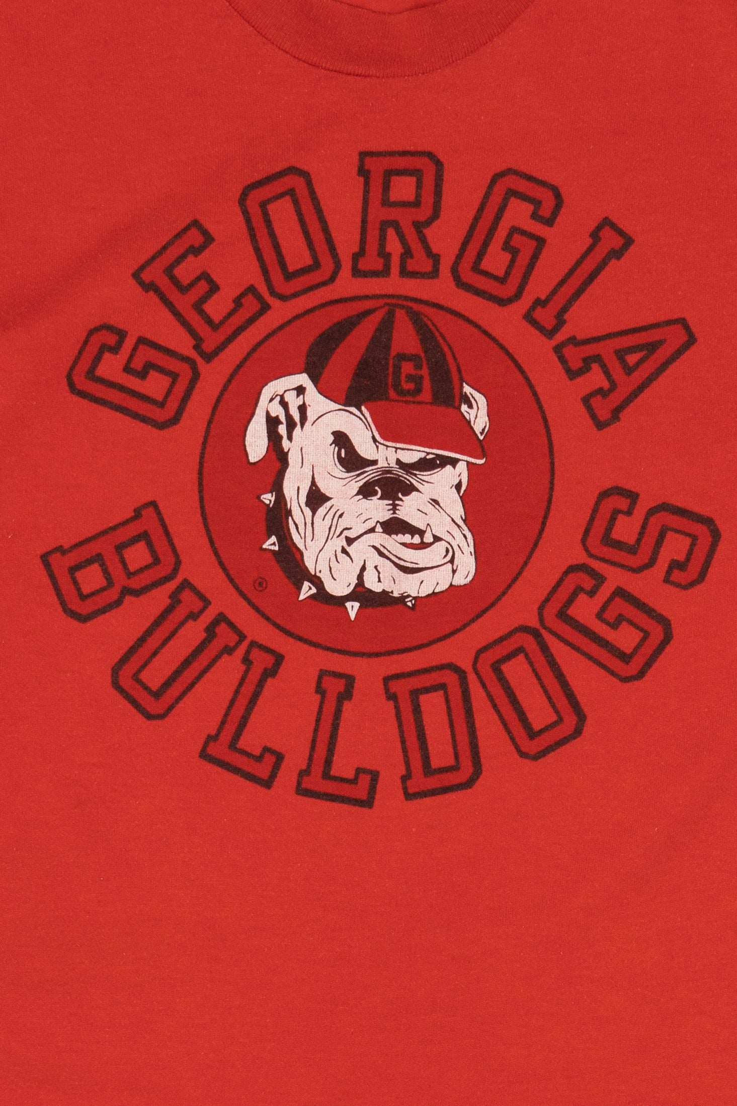 Vintage Red University Of Georgia Bulldogs T-Shirt (1980s)
