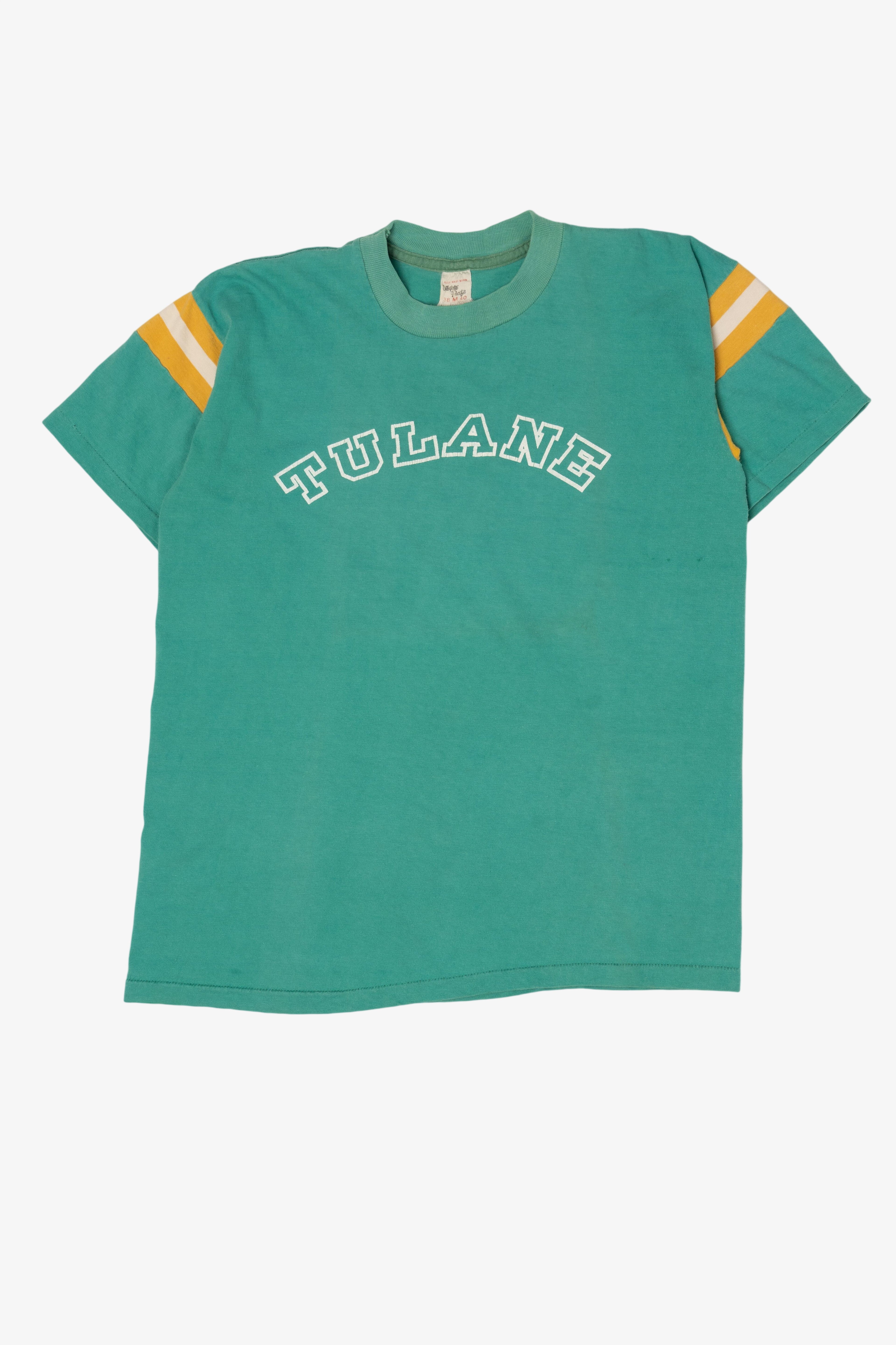 Vintage Teal Tulane University Collegiate Pacific T-Shirt (1970s)