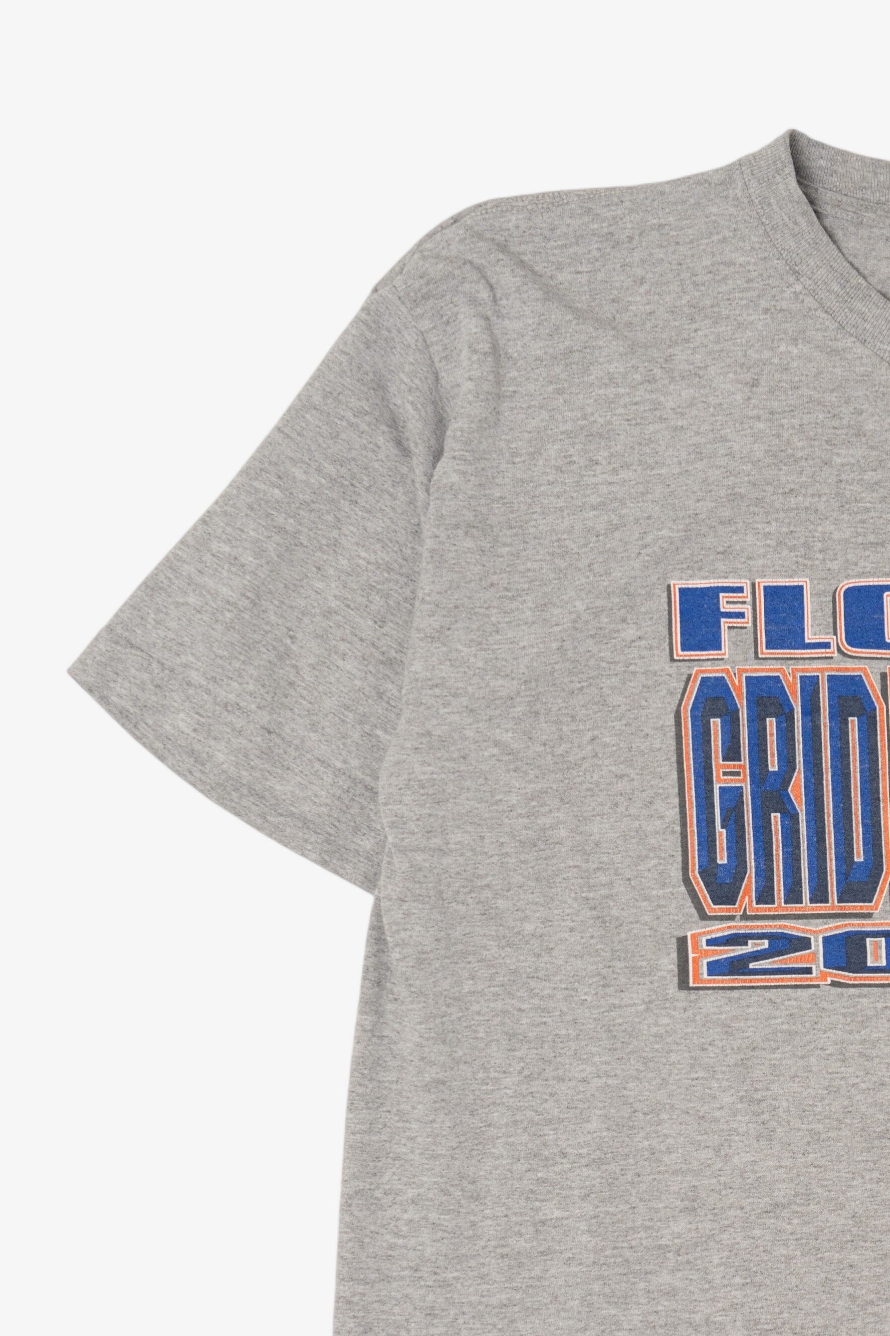 Gray NCAA Florida Gators Grid Iron 2008 T-Shirt (2000s)