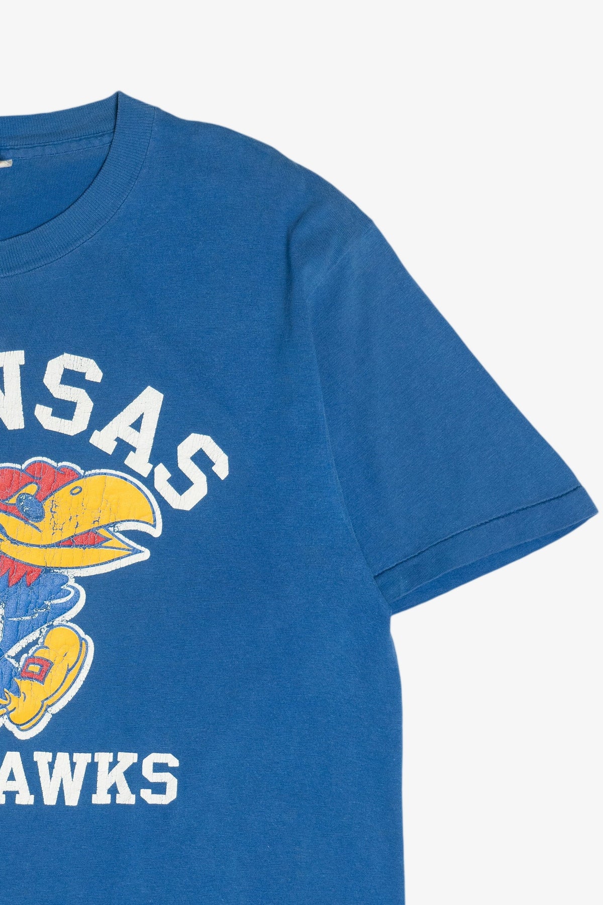 Vintage "Kansas Jayhawks" University of Kansas Mascot T-Shirt (1980s)