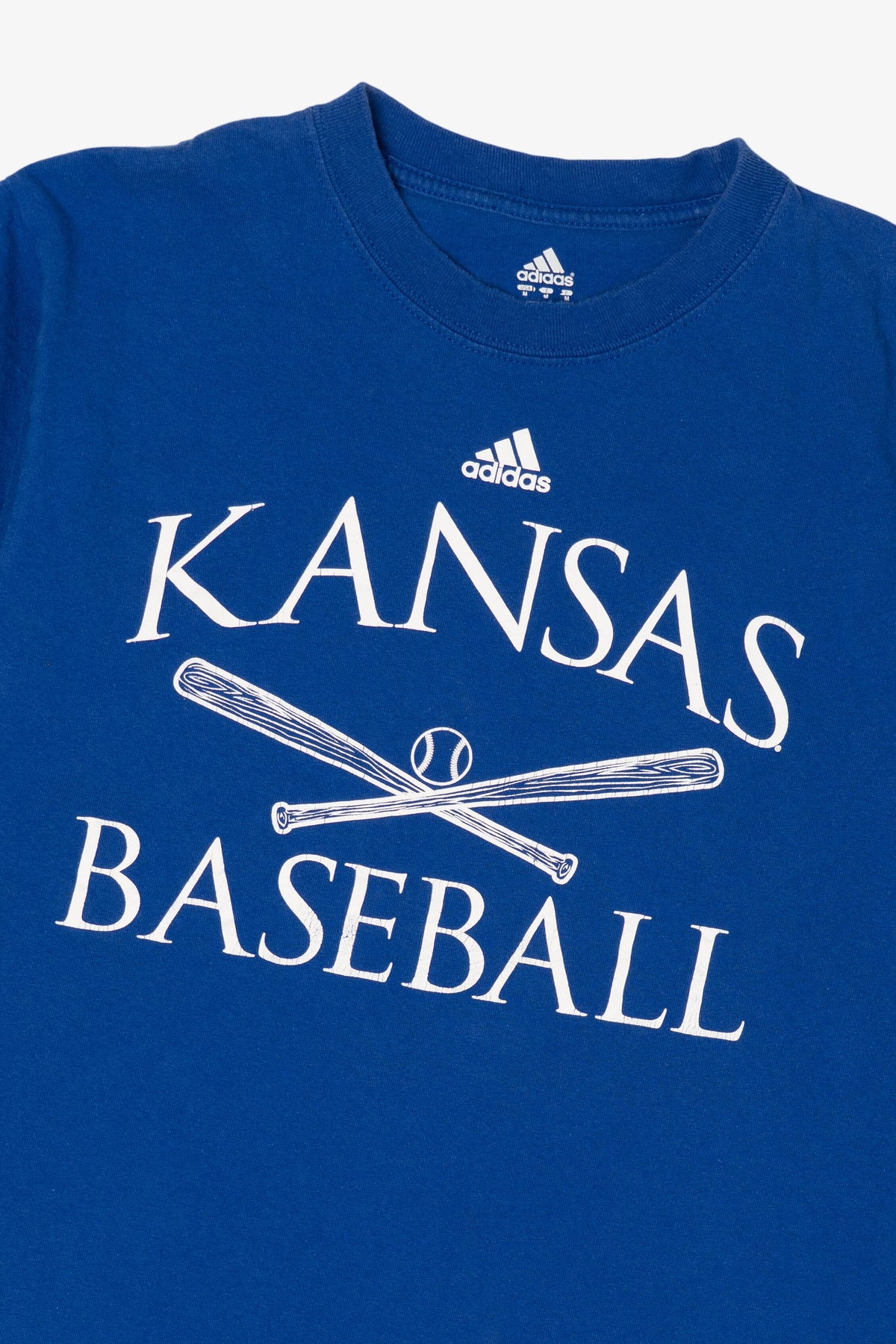 Blue Adidas Kansas Baseball T-Shirt (2010s)