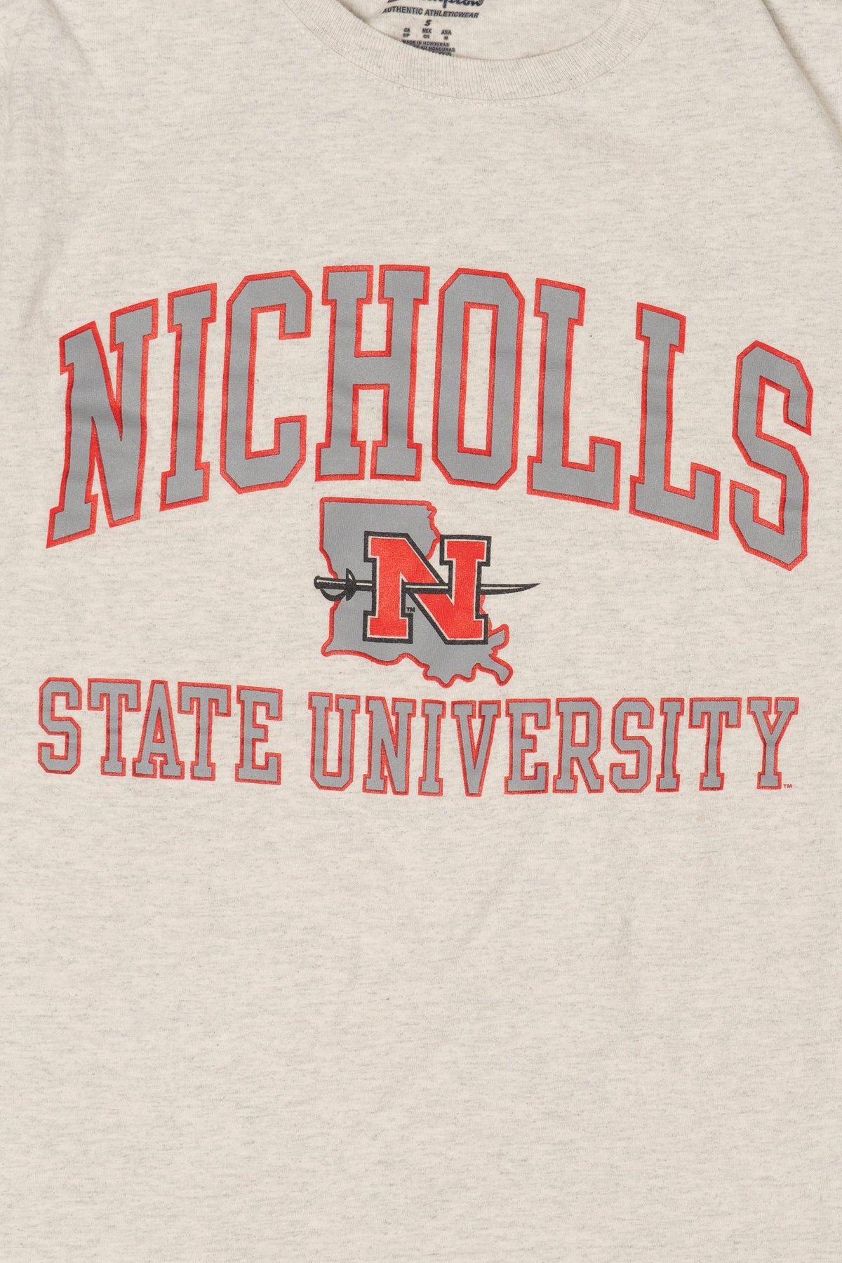 Light Gray Nicholls State University T-Shirt (2010s)