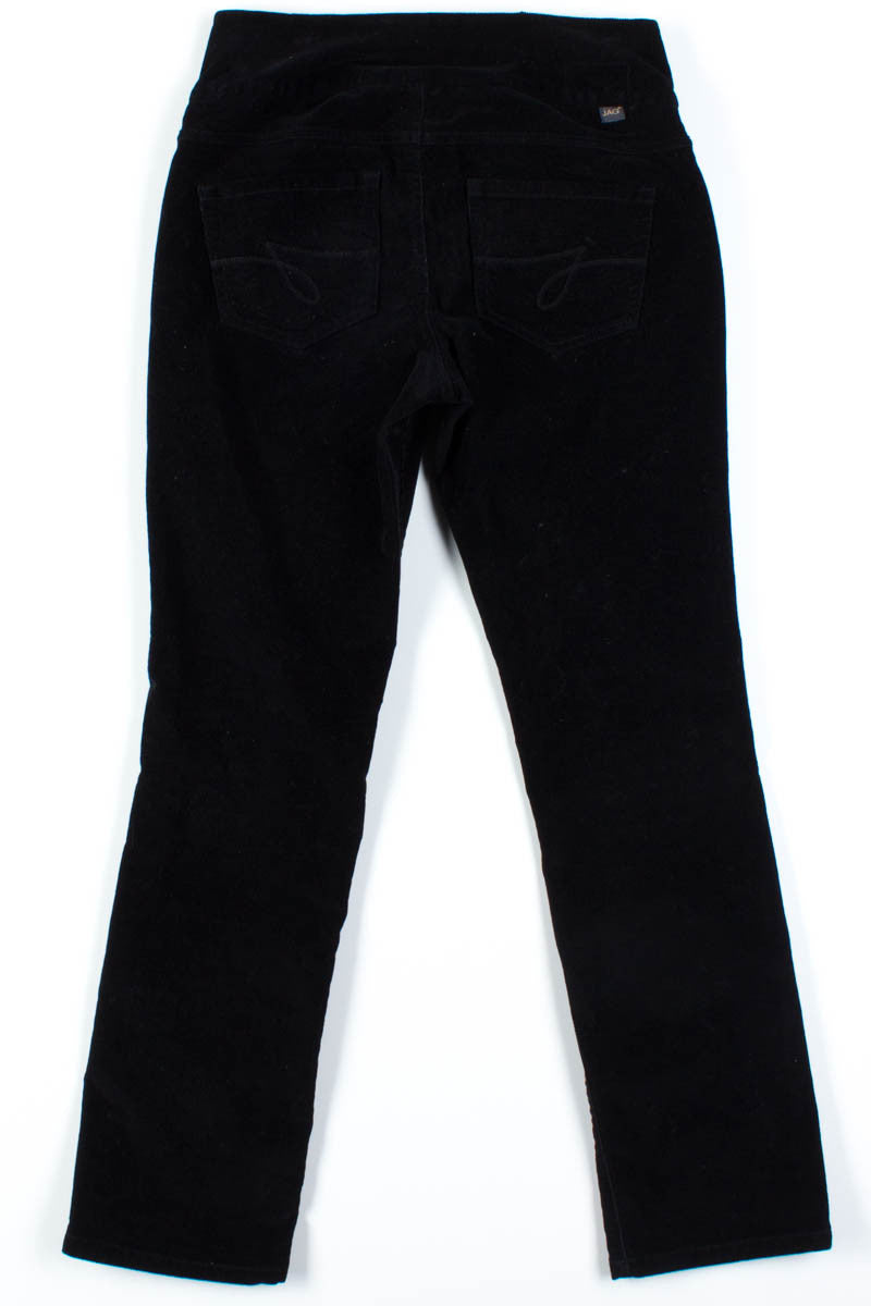 High Rise Black Corduroy Pants