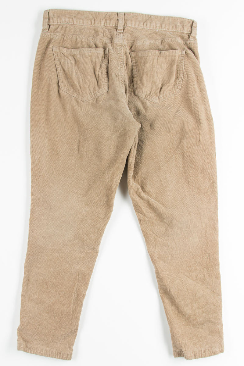 Tan Corduroy Capris
