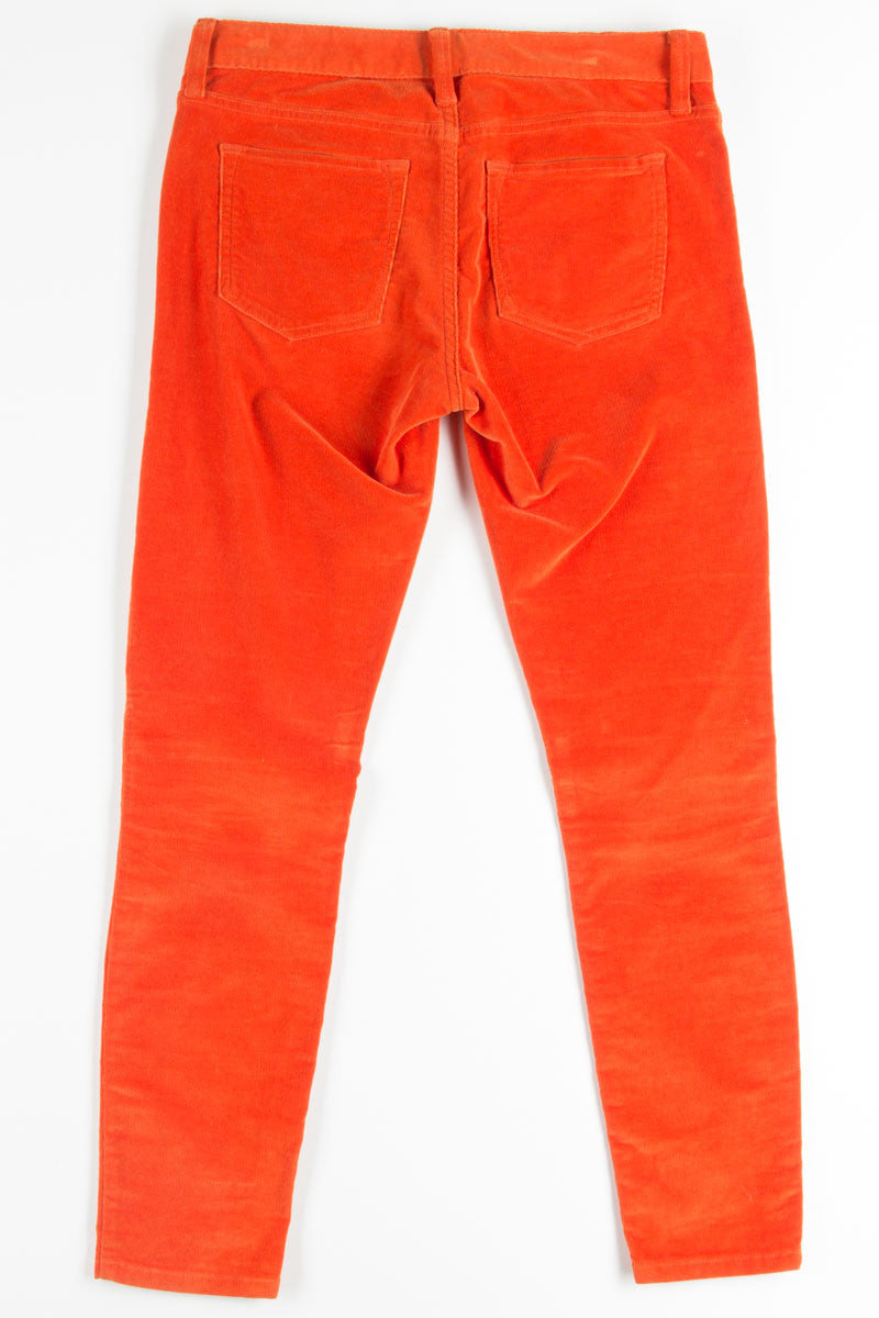 Orange Corduroy Skinny Jeans