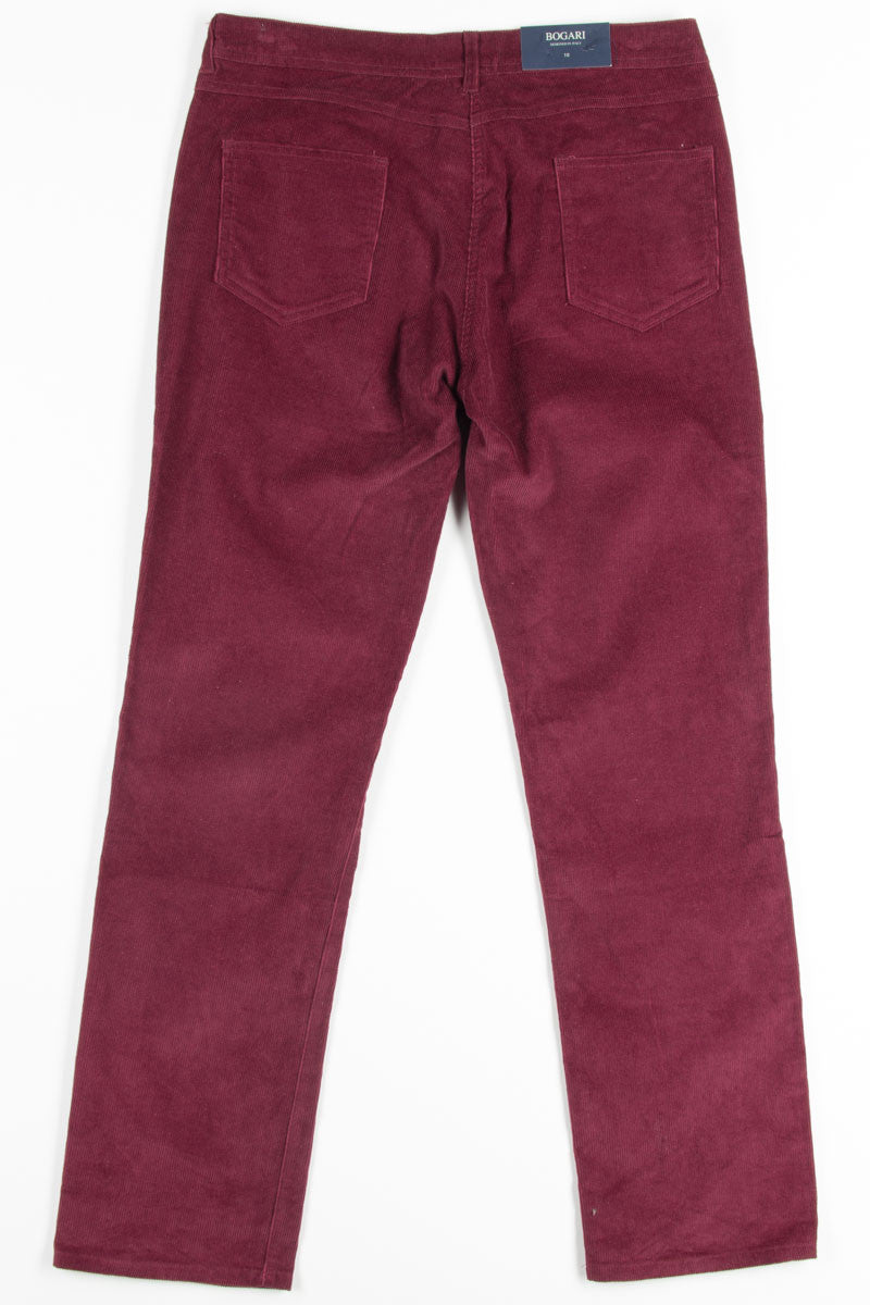Burgundy Bogari Corduroy Pants