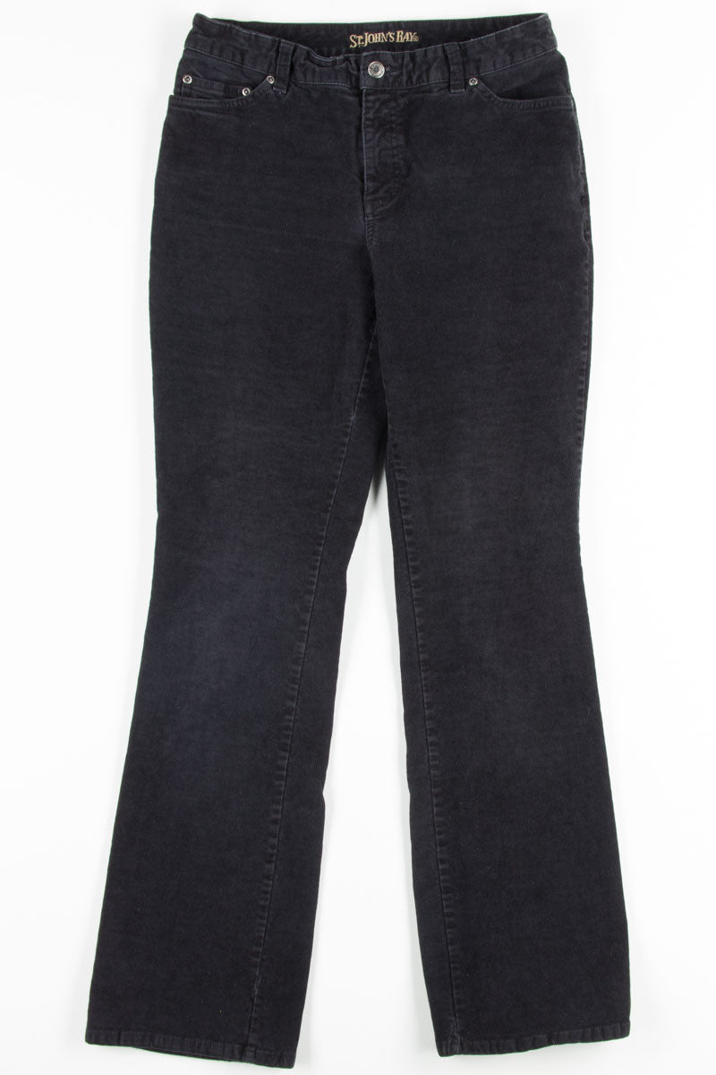 Black Curduroy Bootcut Jeans