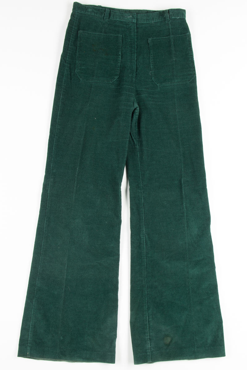 Green High Waisted Corduroy Pants