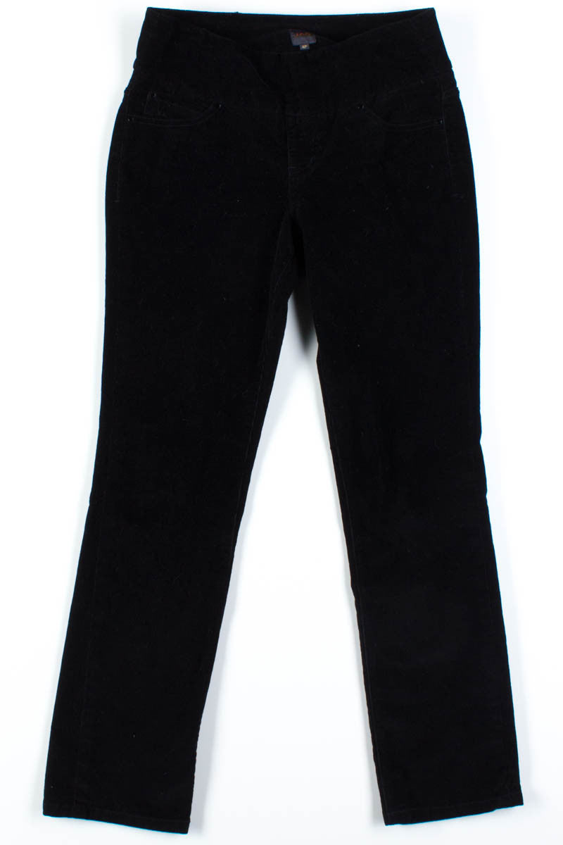 High Rise Black Corduroy Pants
