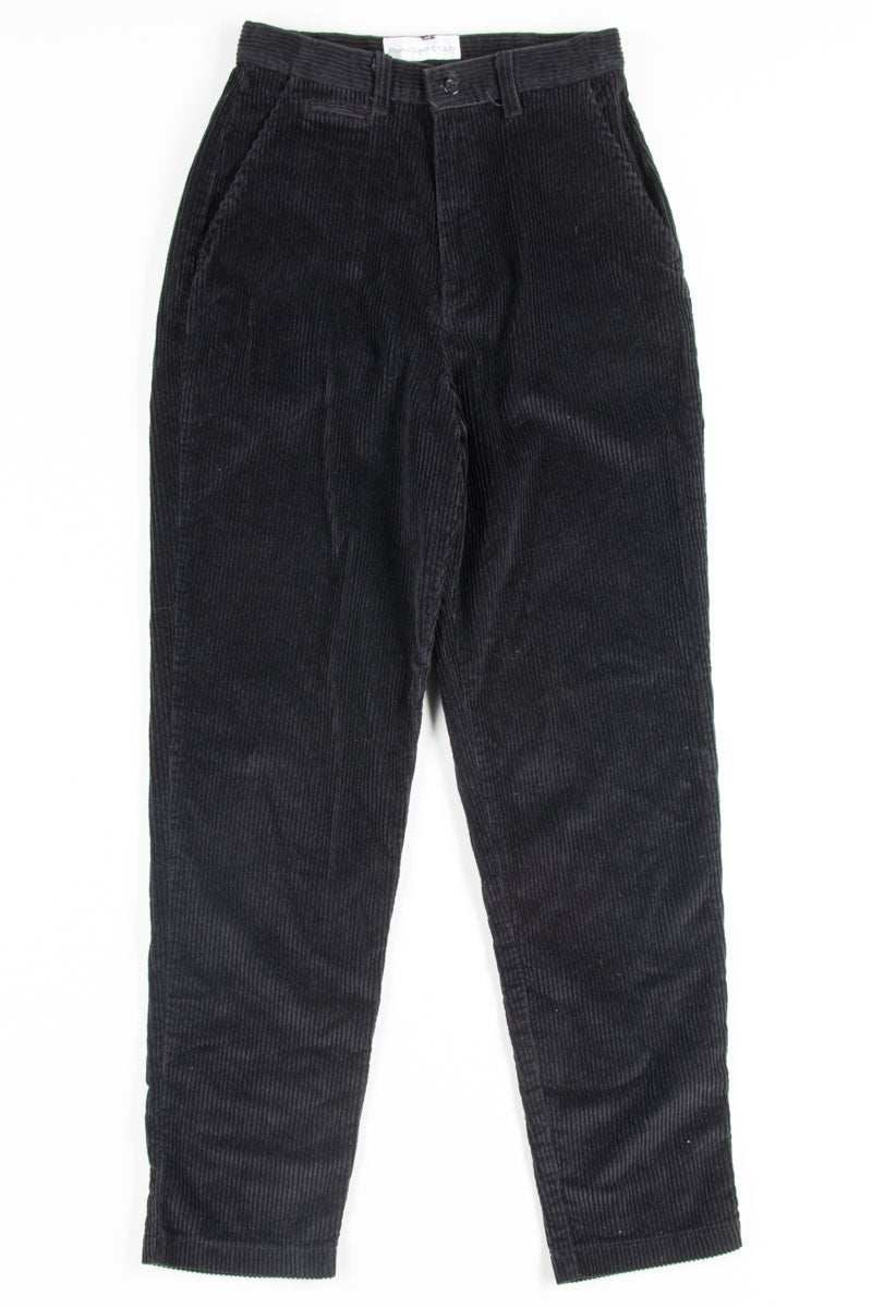 Black High Waisted Corduroy Pants