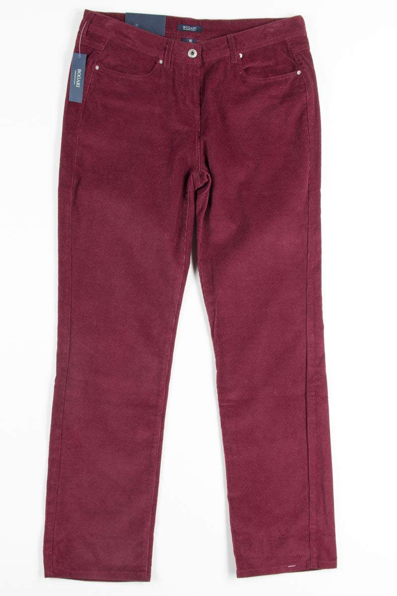 Burgundy Bogari Corduroy Pants