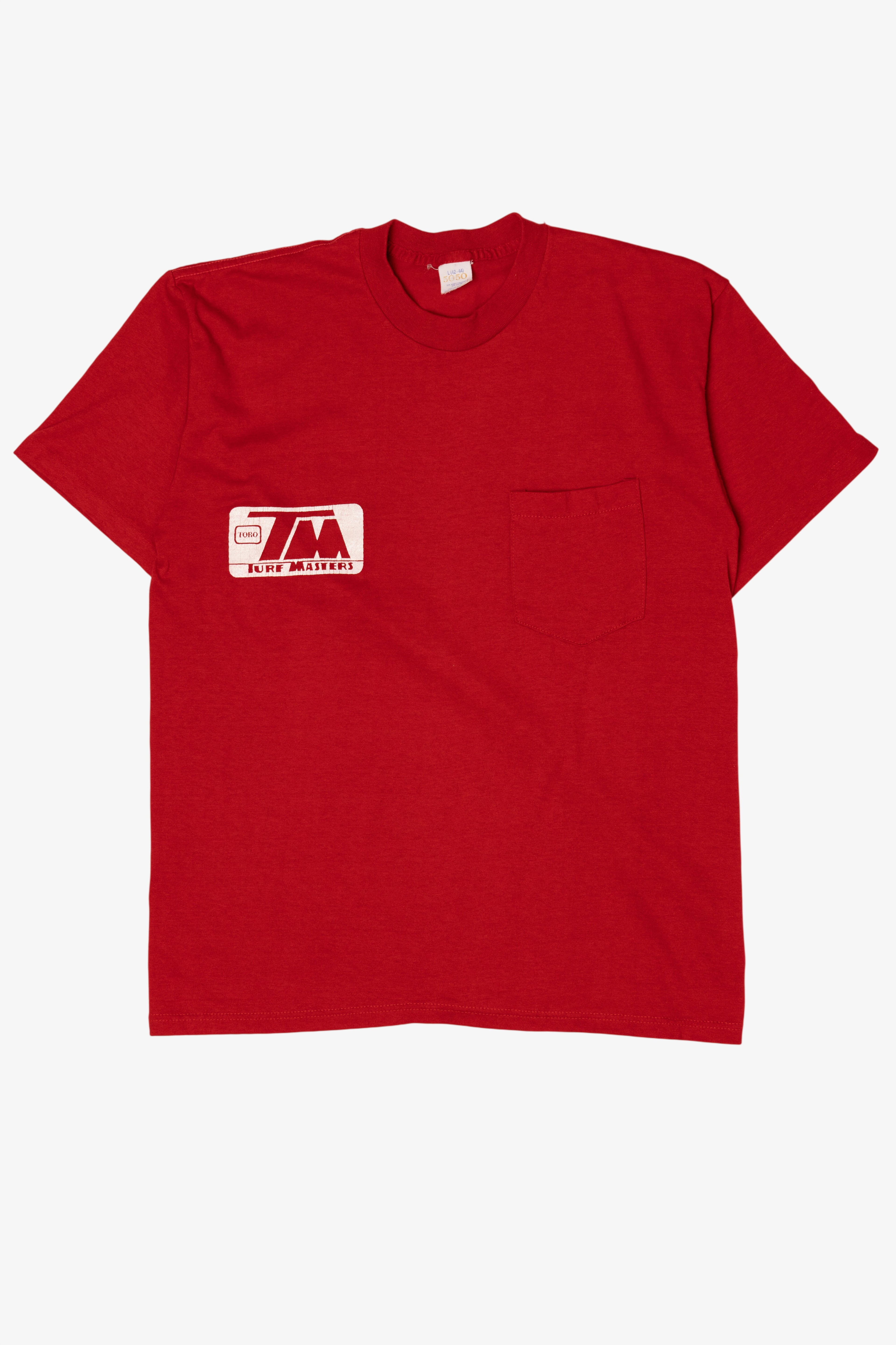 Vintage Red Turf Masters Pocket Single Stitch T-Shirt (1990s)