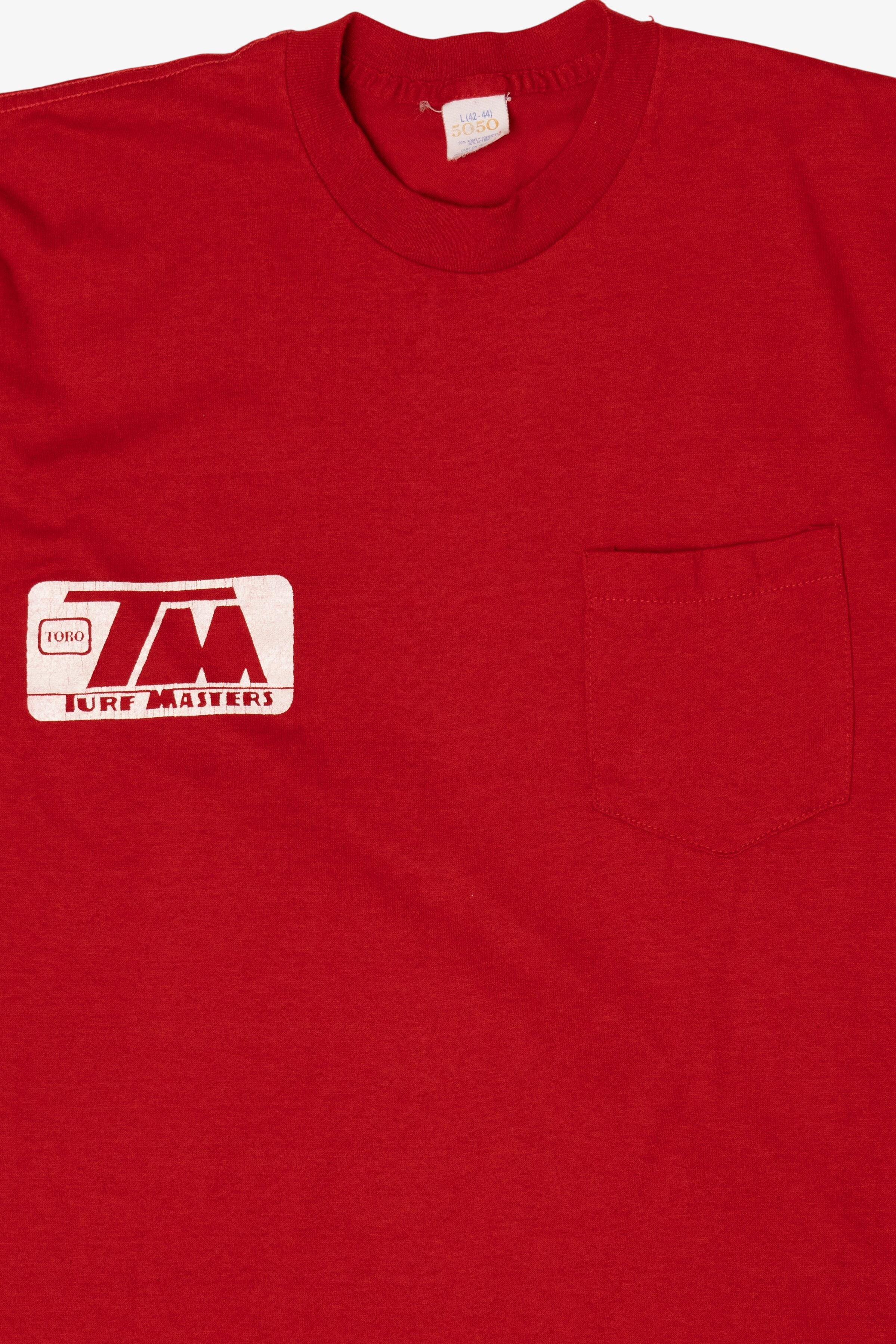 Vintage Red Turf Masters Pocket Single Stitch T-Shirt (1990s)