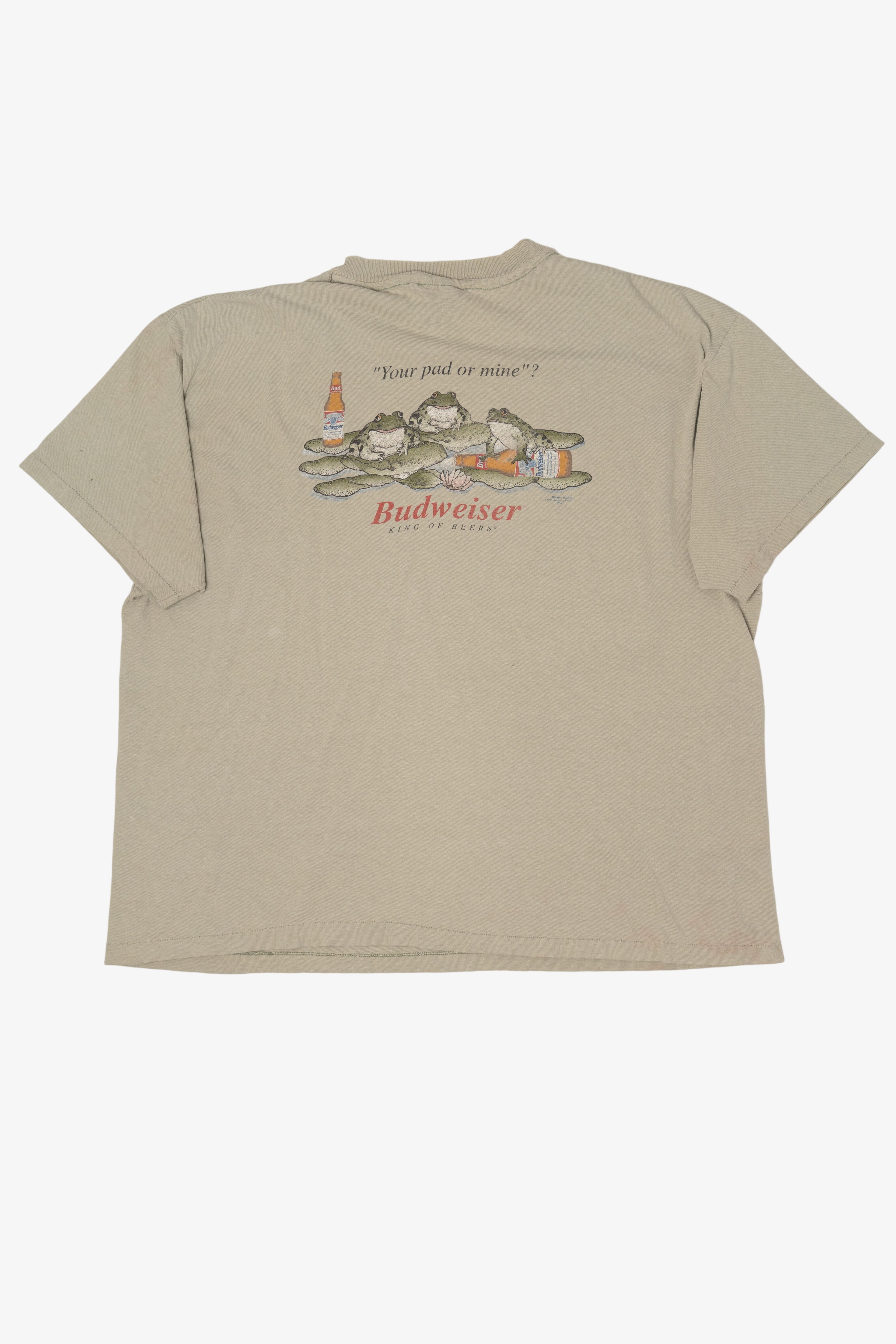 Vintage Budweiser Frogs "Your Pad Or Mine?" T-Shirt (1990s)