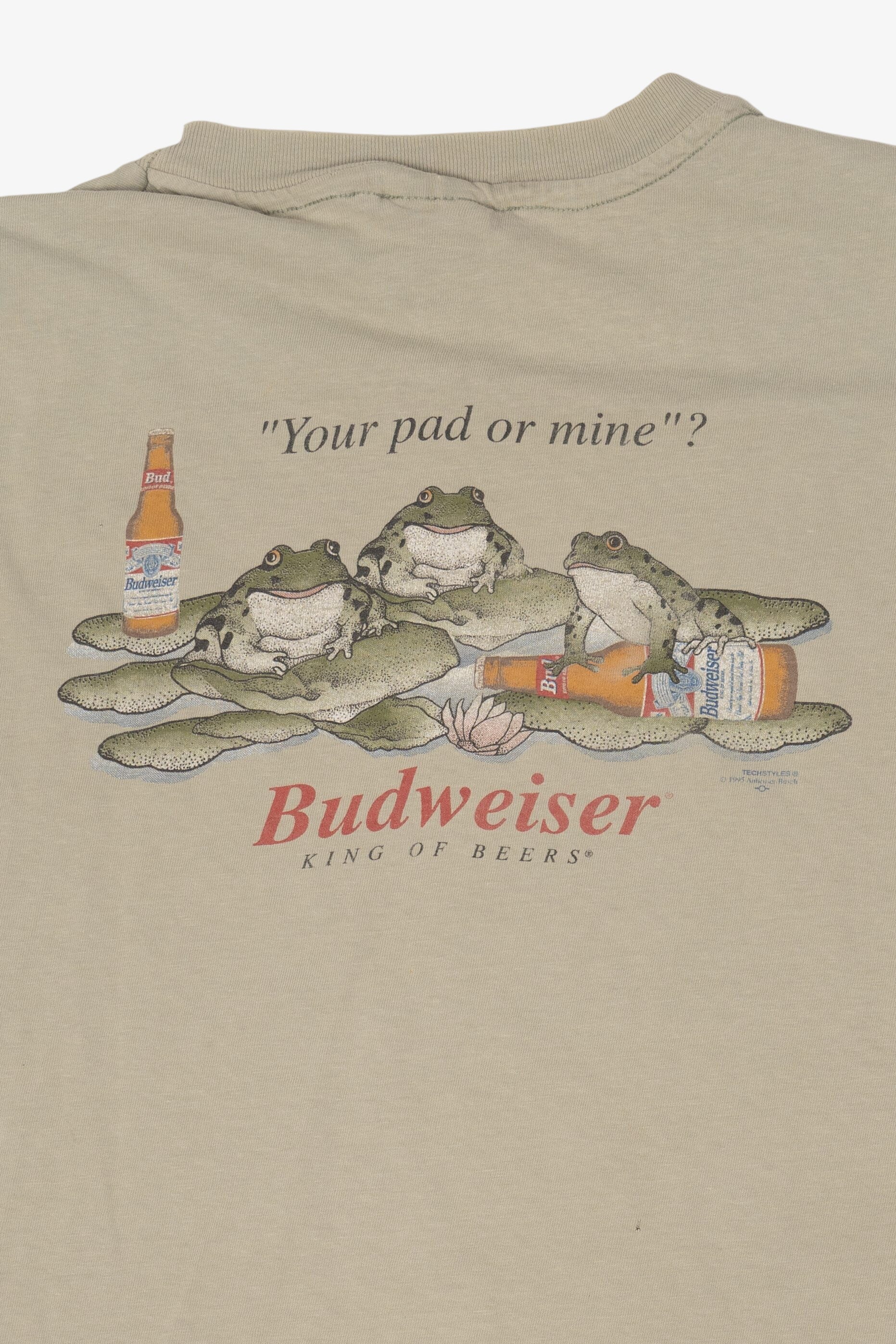 Vintage Budweiser Frogs "Your Pad Or Mine?" T-Shirt (1990s)