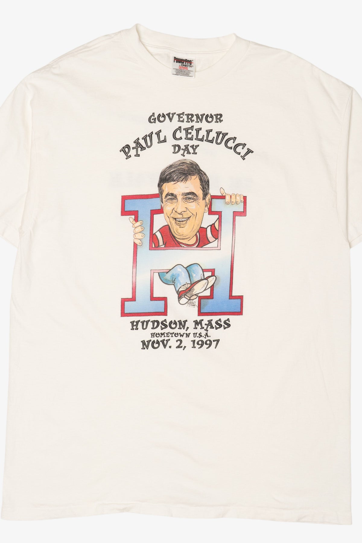 Vintage Governor Paul Cellucci Day 5K Race T-Shirt (1990s)