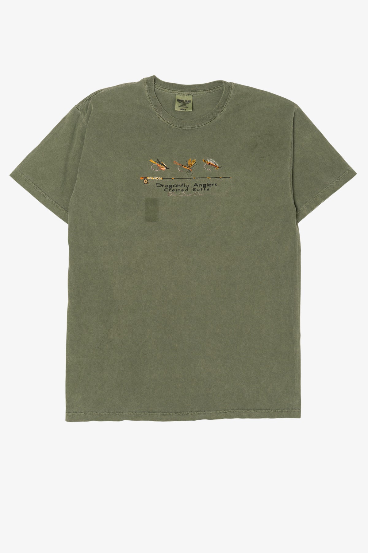 Embroidered Dragonfly Anglers Crested Butte T-Shirt (2010s)