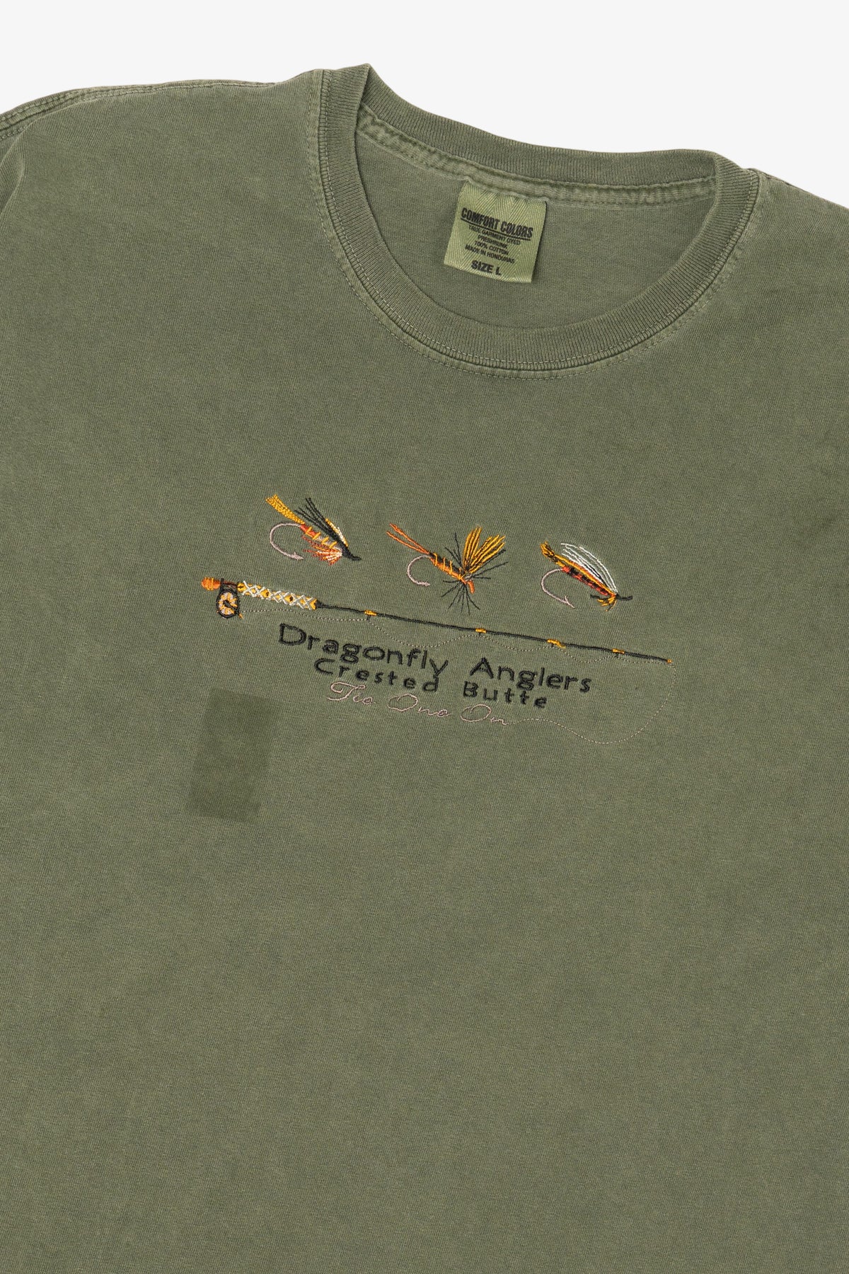 Embroidered Dragonfly Anglers Crested Butte T-Shirt (2010s)