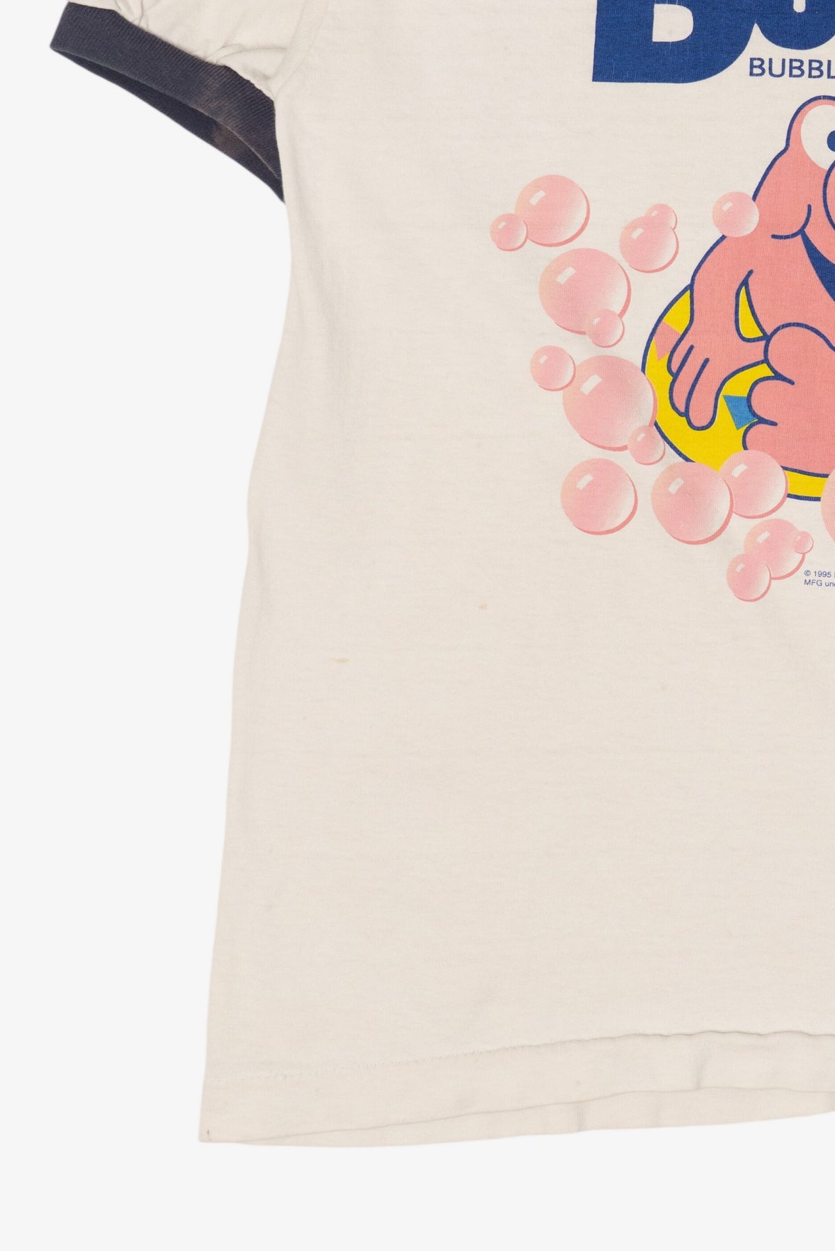 Vintage Distressed Mr. Bubble Bubble Bath Ringer T-Shirt (1990s)
