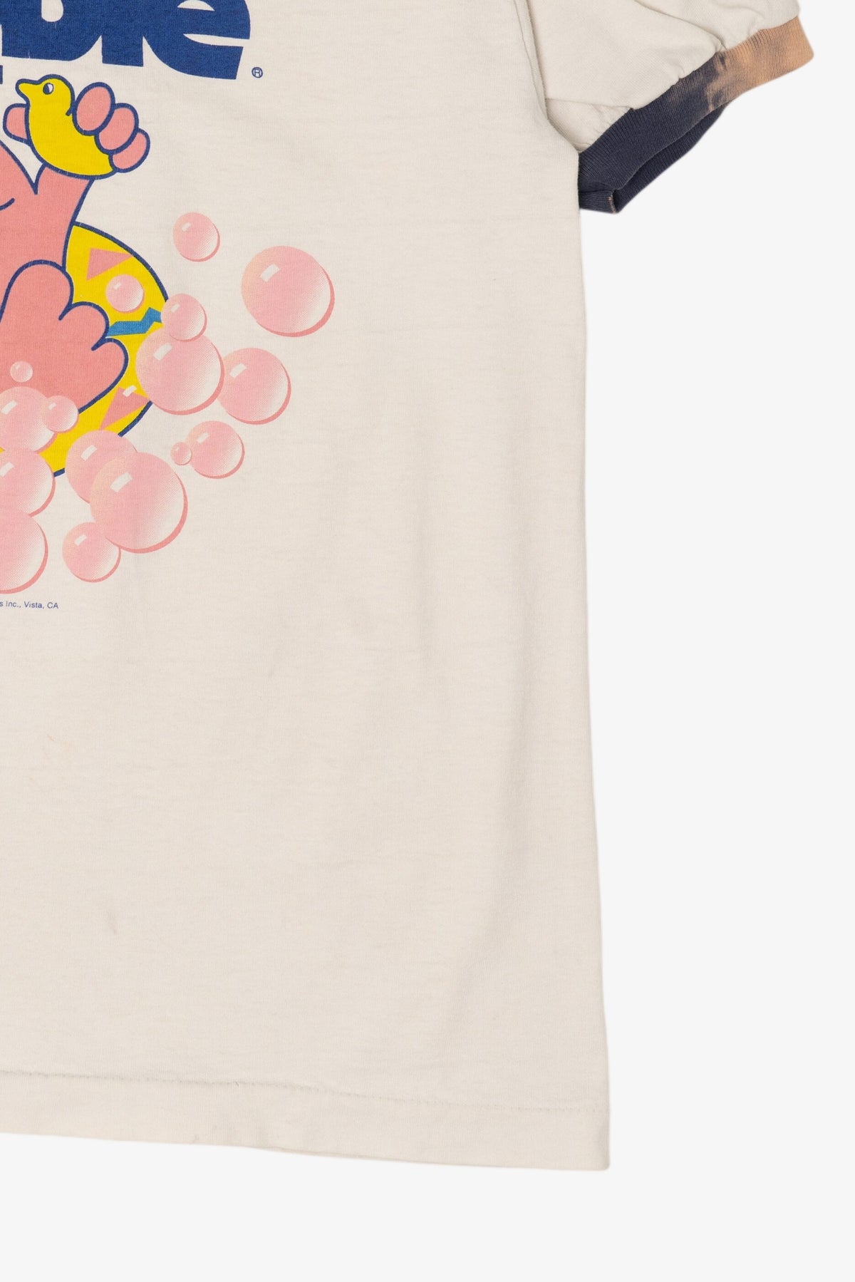 Vintage Distressed Mr. Bubble Bubble Bath Ringer T-Shirt (1990s)